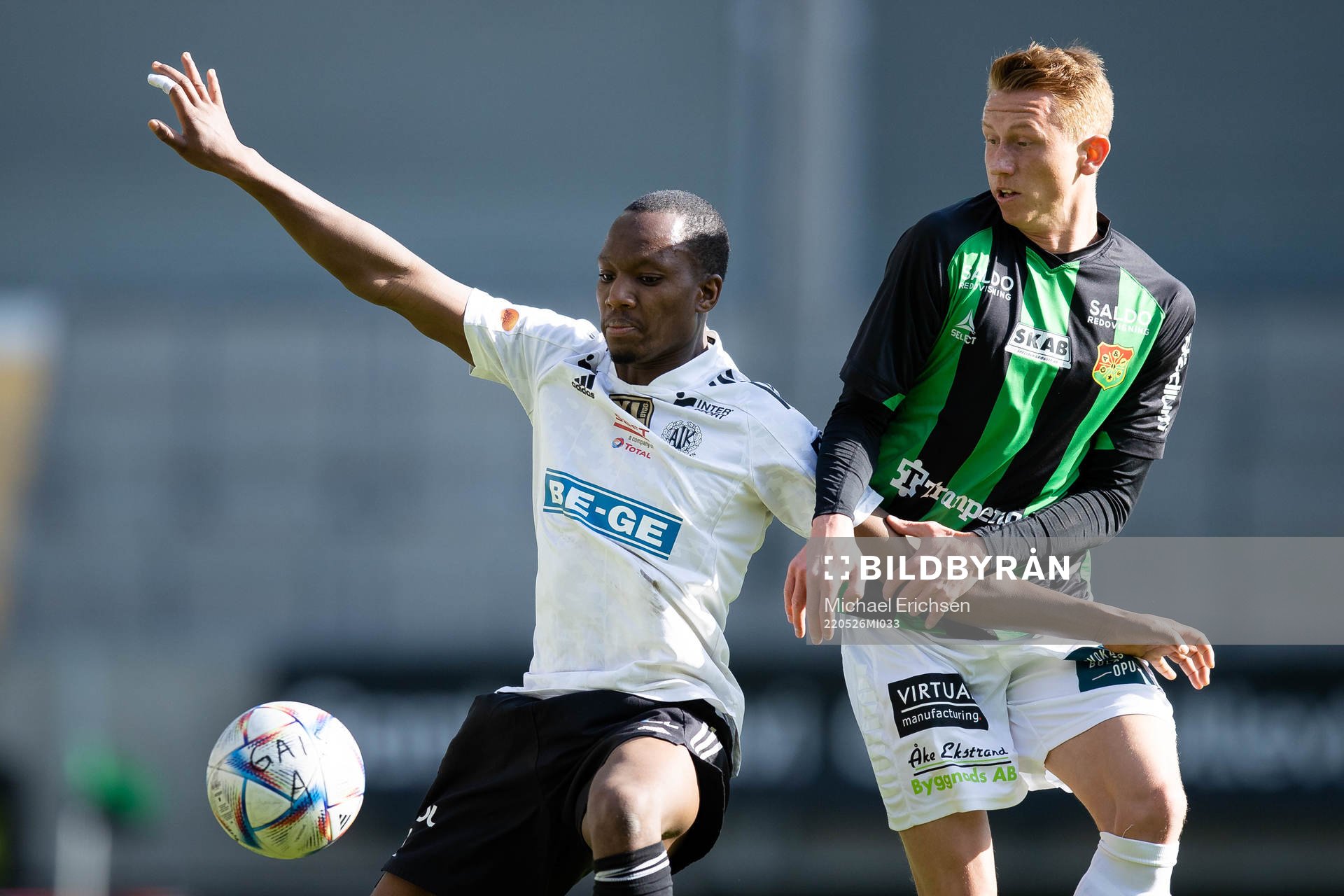 Oskarshamns Marcus Abina Korang och GAIS Julius Lindberg