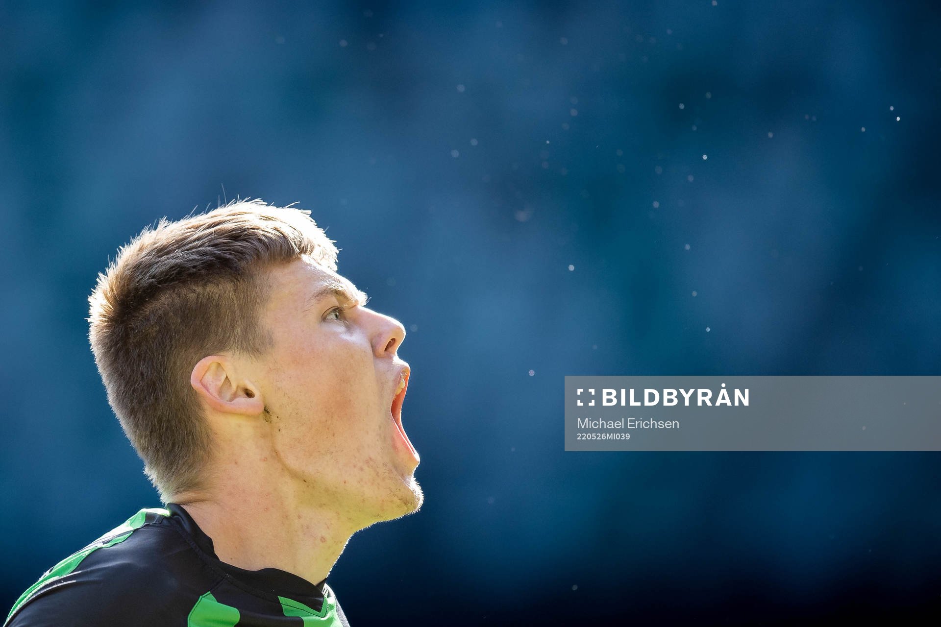 GAIS Axel Henriksson jublar efter 1-0 under fotbollsmatchen i Ettan södra mellan GAIS och Oskarshamn den 26 maj 2022 i Göteborg. 