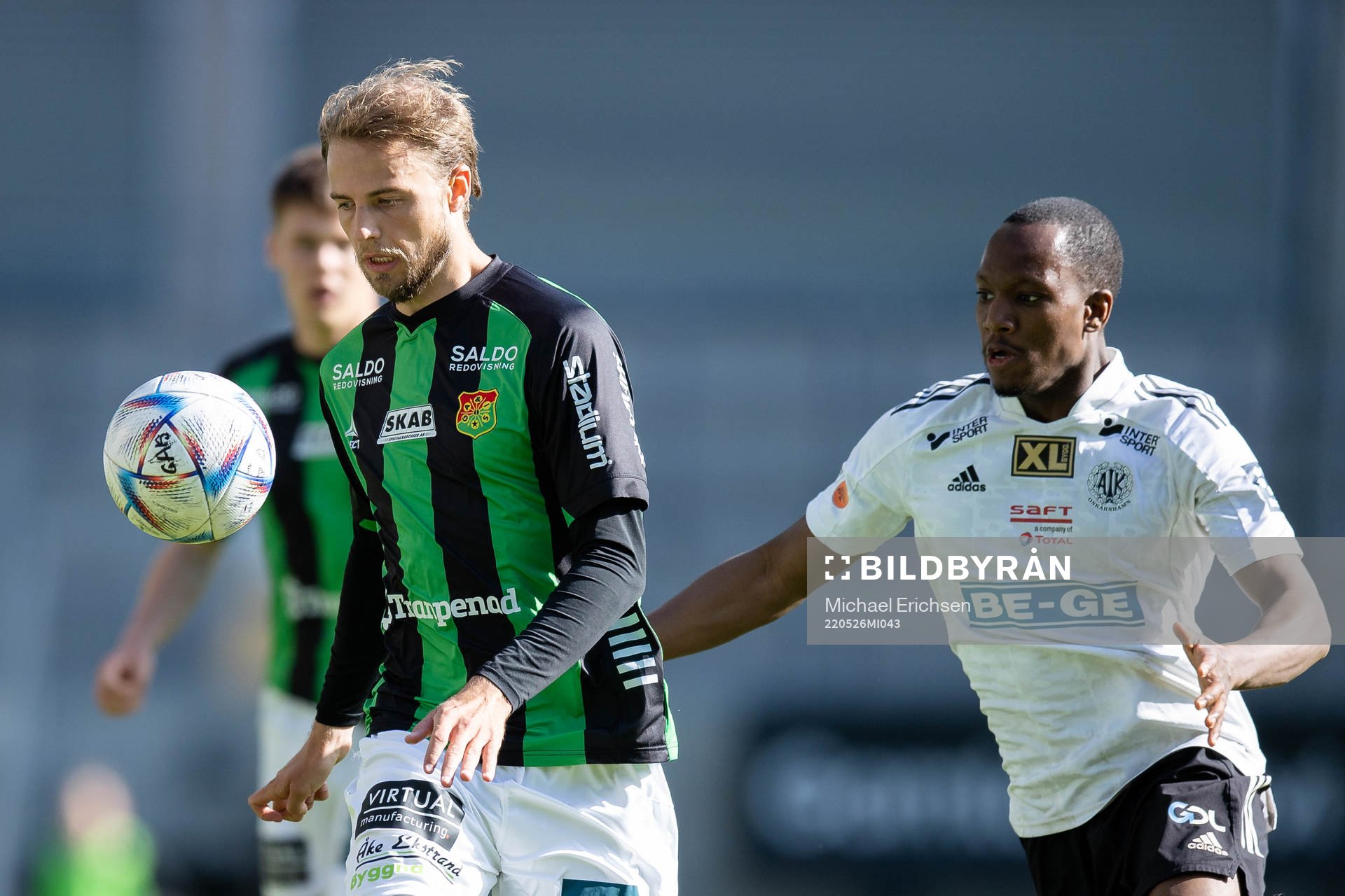 GAIS Gustav Lundgren och Oskarshamns Marcus Abina Korang