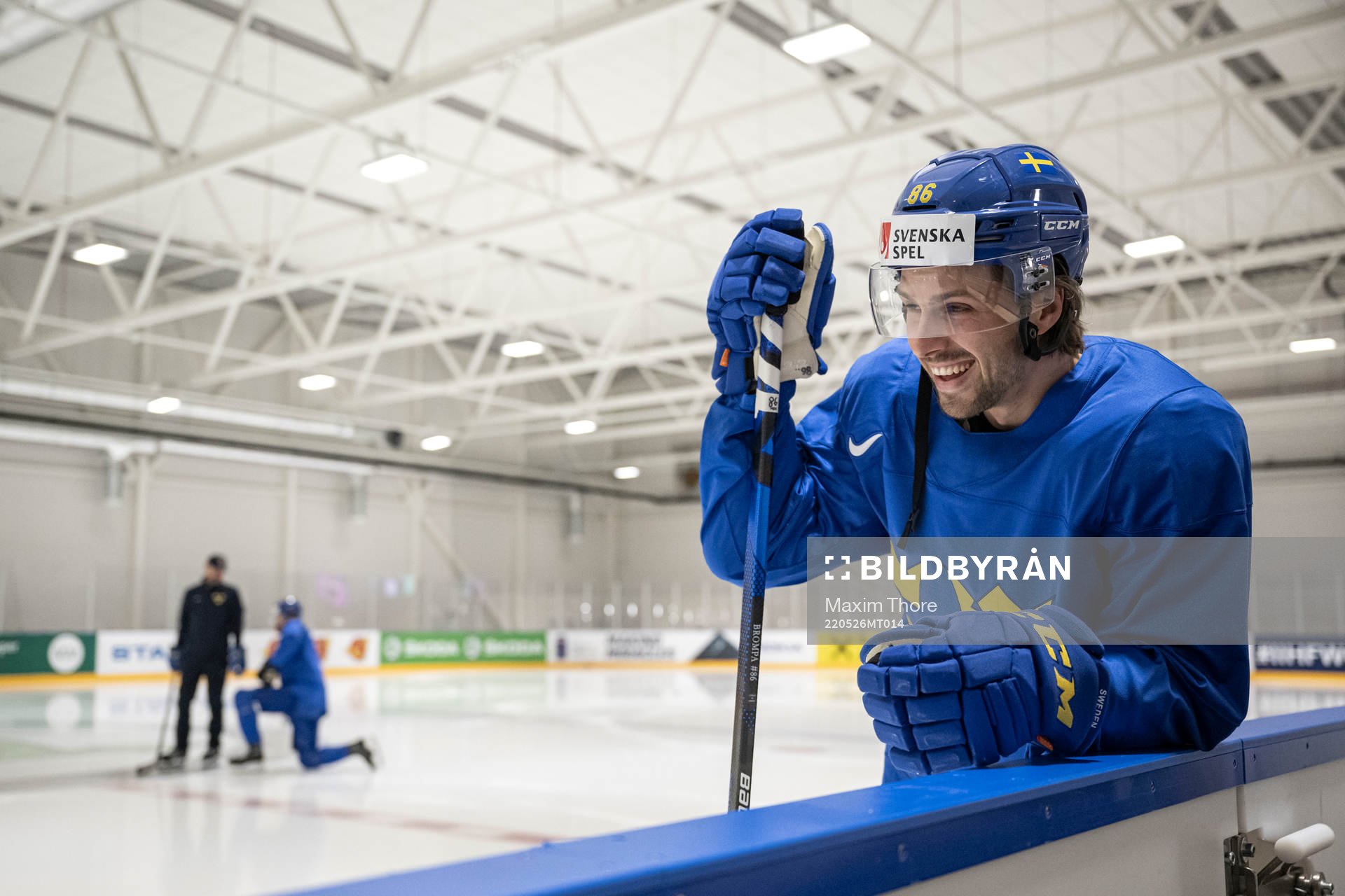 Mathias Bromé of Sweden at a practice session