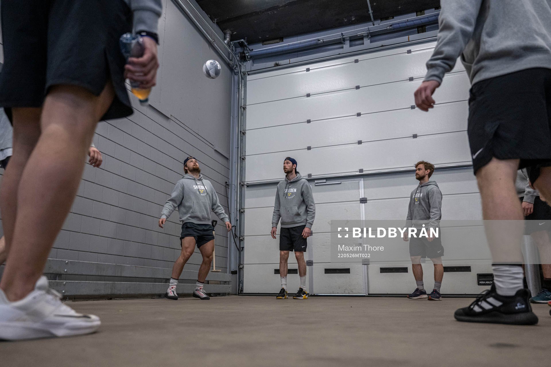 William Nylander, Marcus Pettersson and Oskar Lang of Sweden