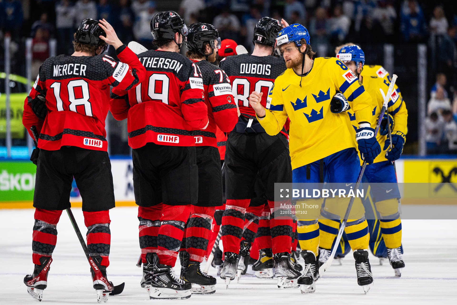 William Nylander of Sweden looks dejected