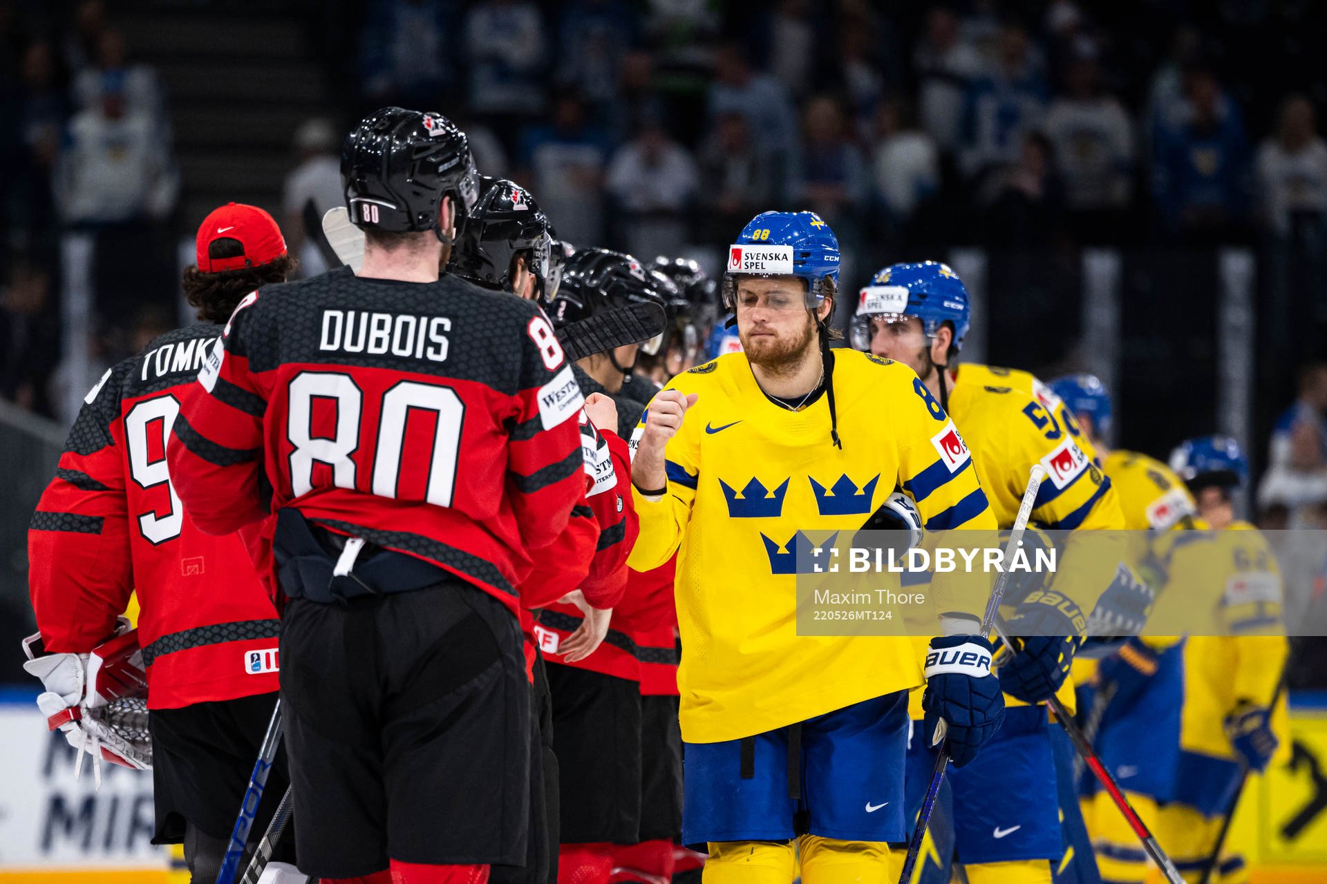 William Nylander of Sweden looks dejected