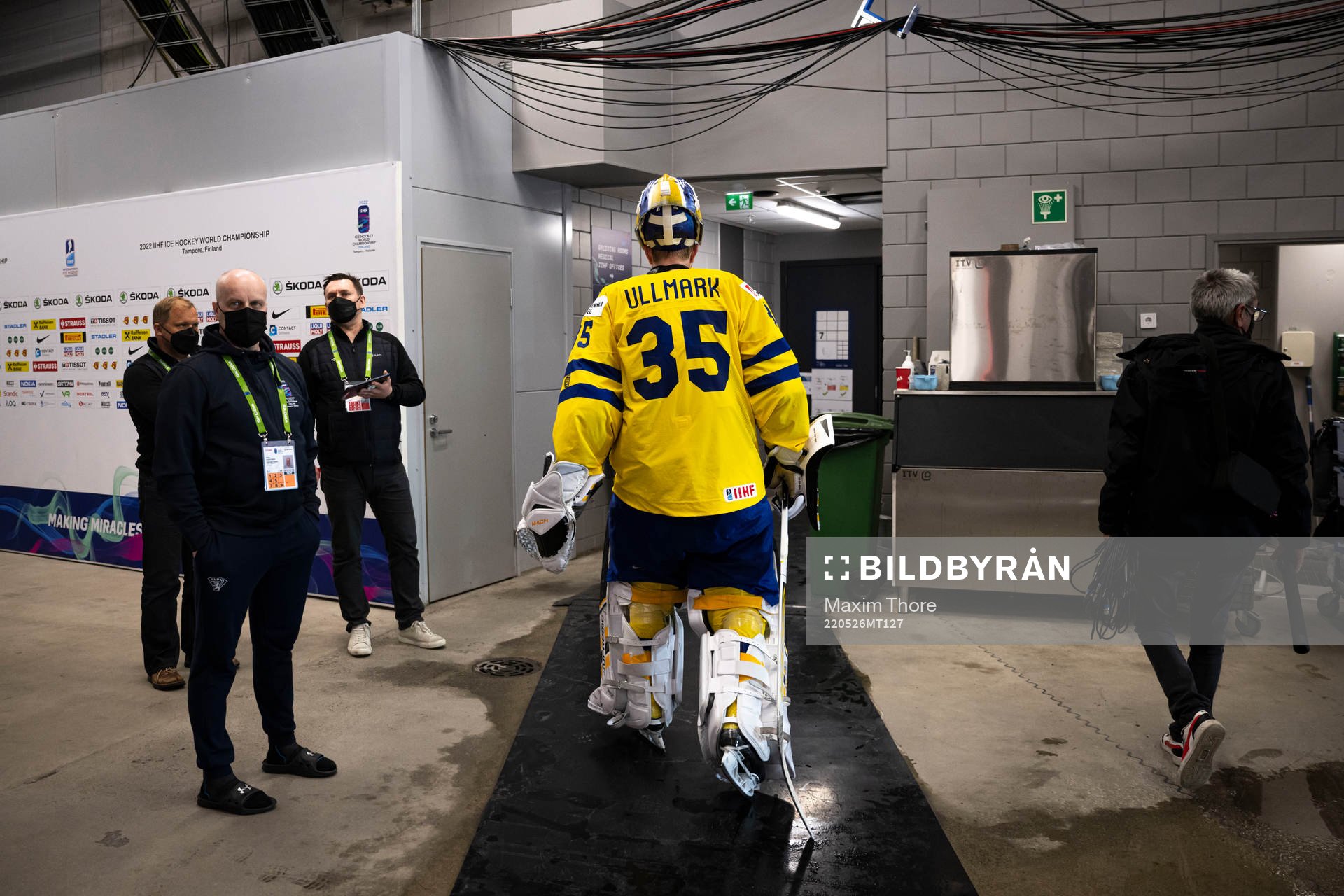 Goaltender Linus Ullmark of Sweden
