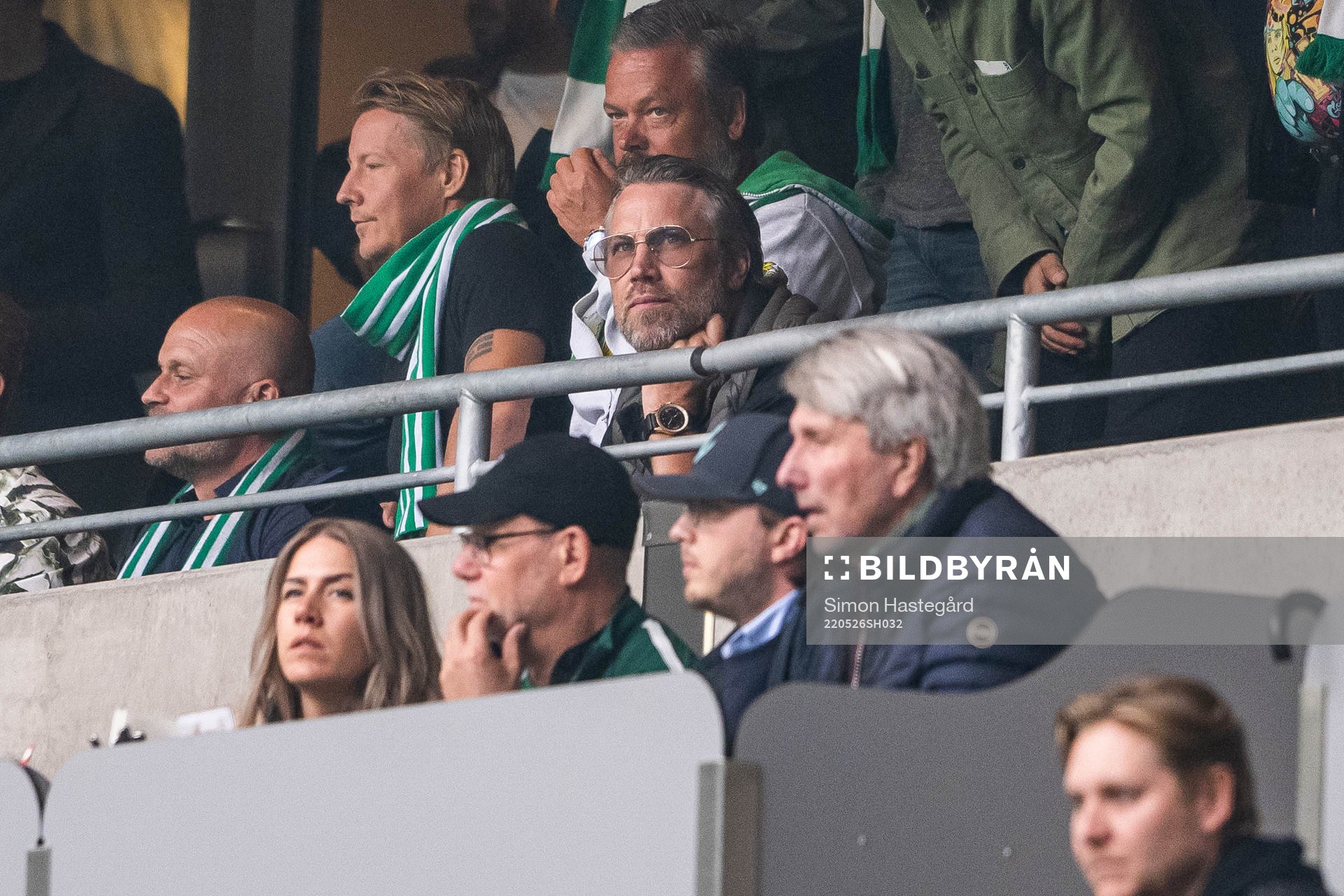 Före detta ishockeyspelaren Peter Forsberg på läktaren