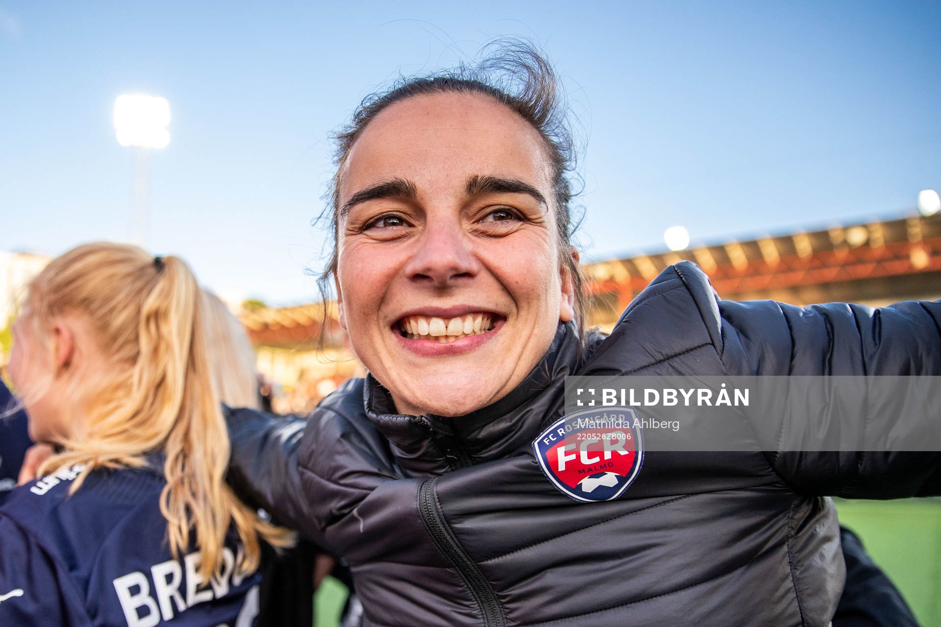 Rosengårds tränare Renee Slegers jublar