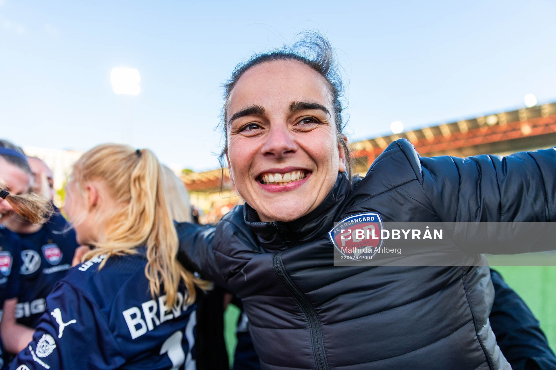 Rosengårds tränare Renee Slegers jublar