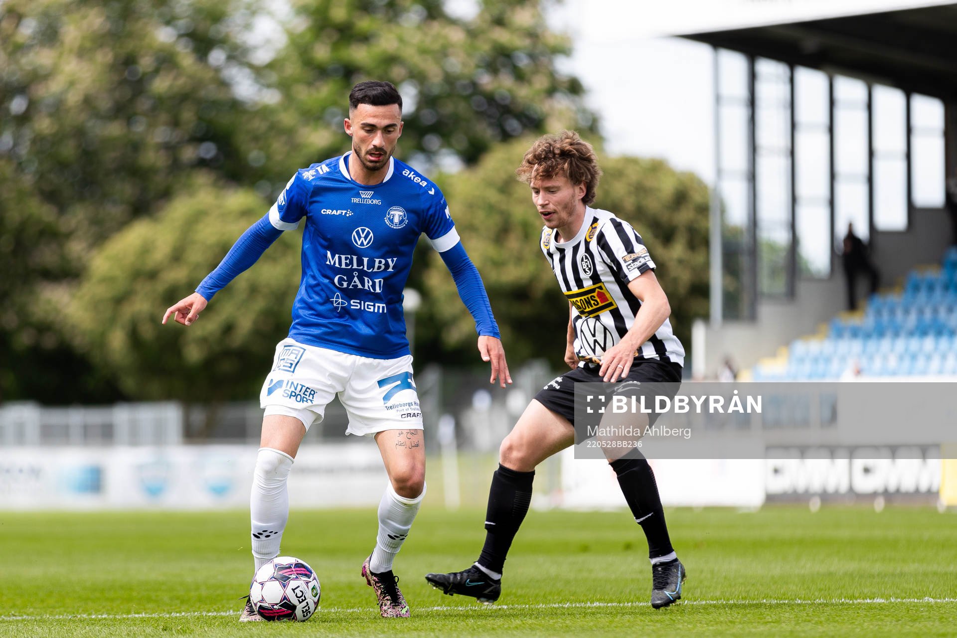 Trelleborgs Simon Amin och Landskronas Filip Ottosson