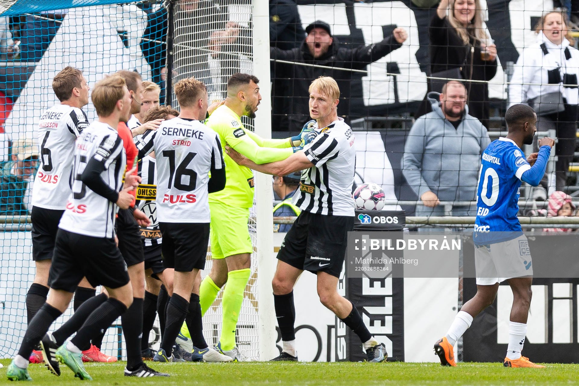 Landskronas målvakt Amr Kaddoura och Viktor Wihlstrand