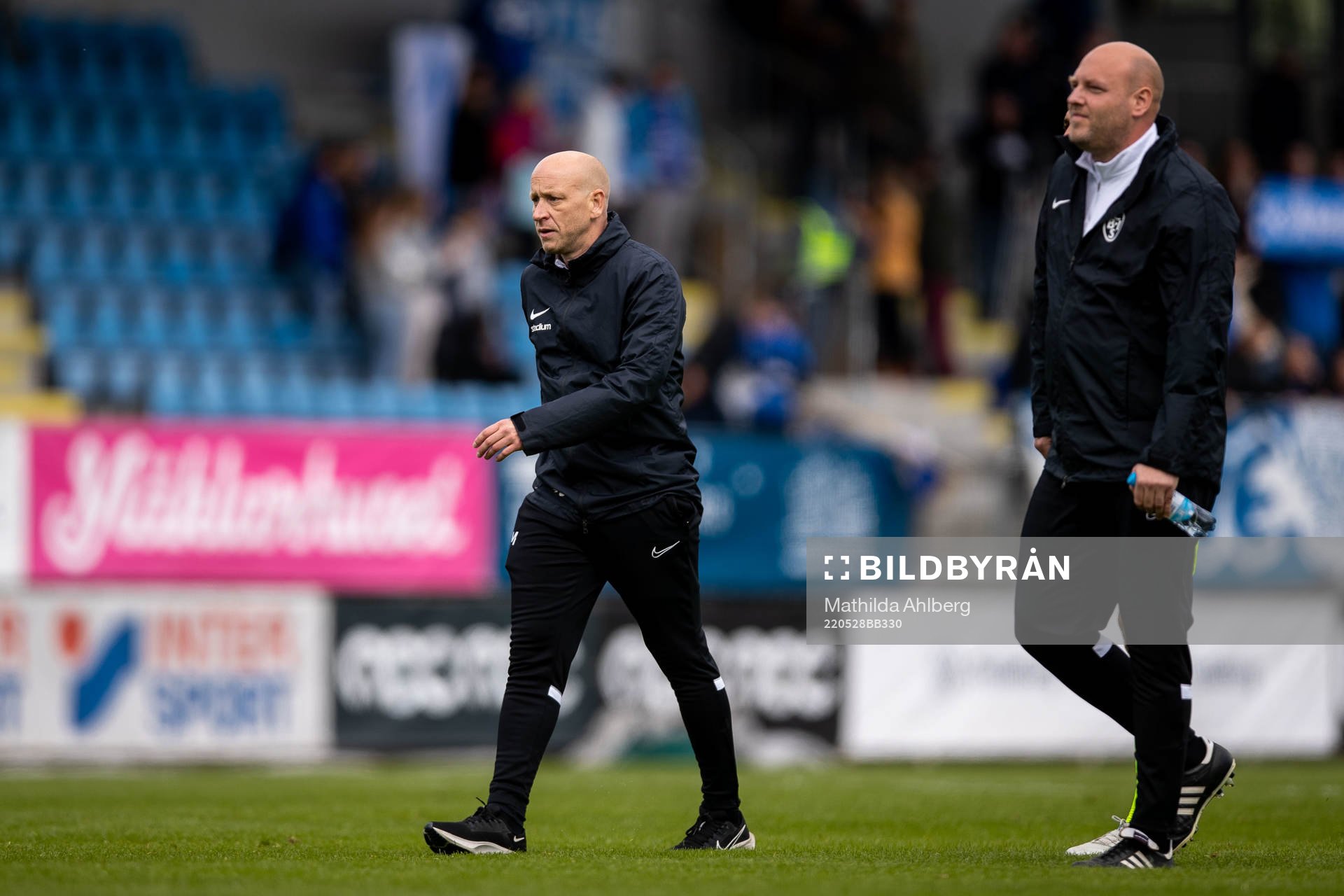 Landskronas tränare Billy Magnusson och målvaktstränare