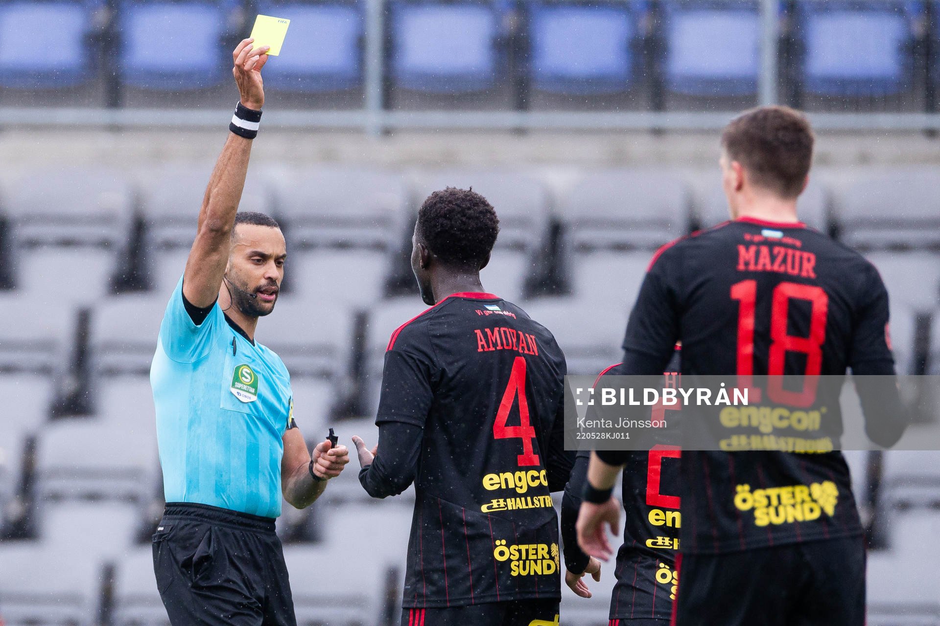 Östersunds Peter Amoran får en varning