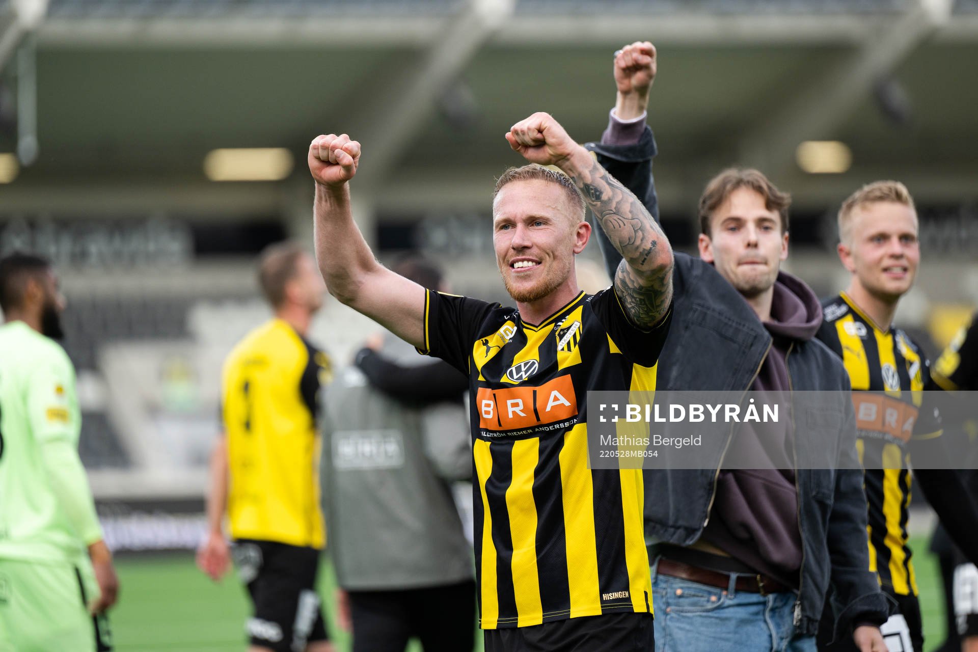 Häckens Mikkel Rygaard Jensen jublar