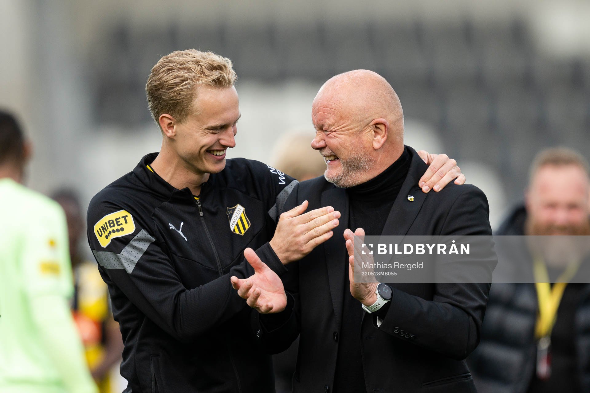 Häckens Gustav Berggren och tränare Per-Mathias Høgmo