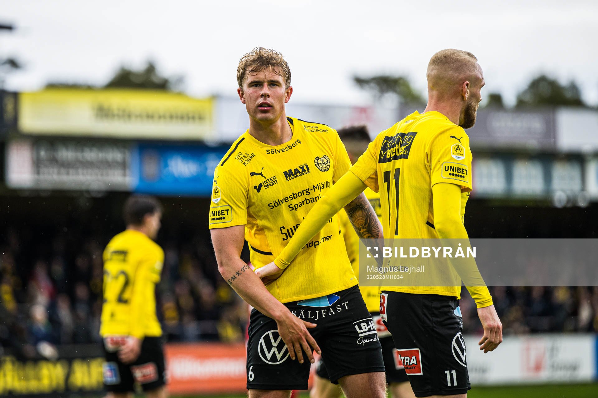 Mjällbys Magnus Wørts under fotbollsmatchen i Allsvenskan mellan Mjällby och Kalmar den 28 maj 2022 i Hällevik. 