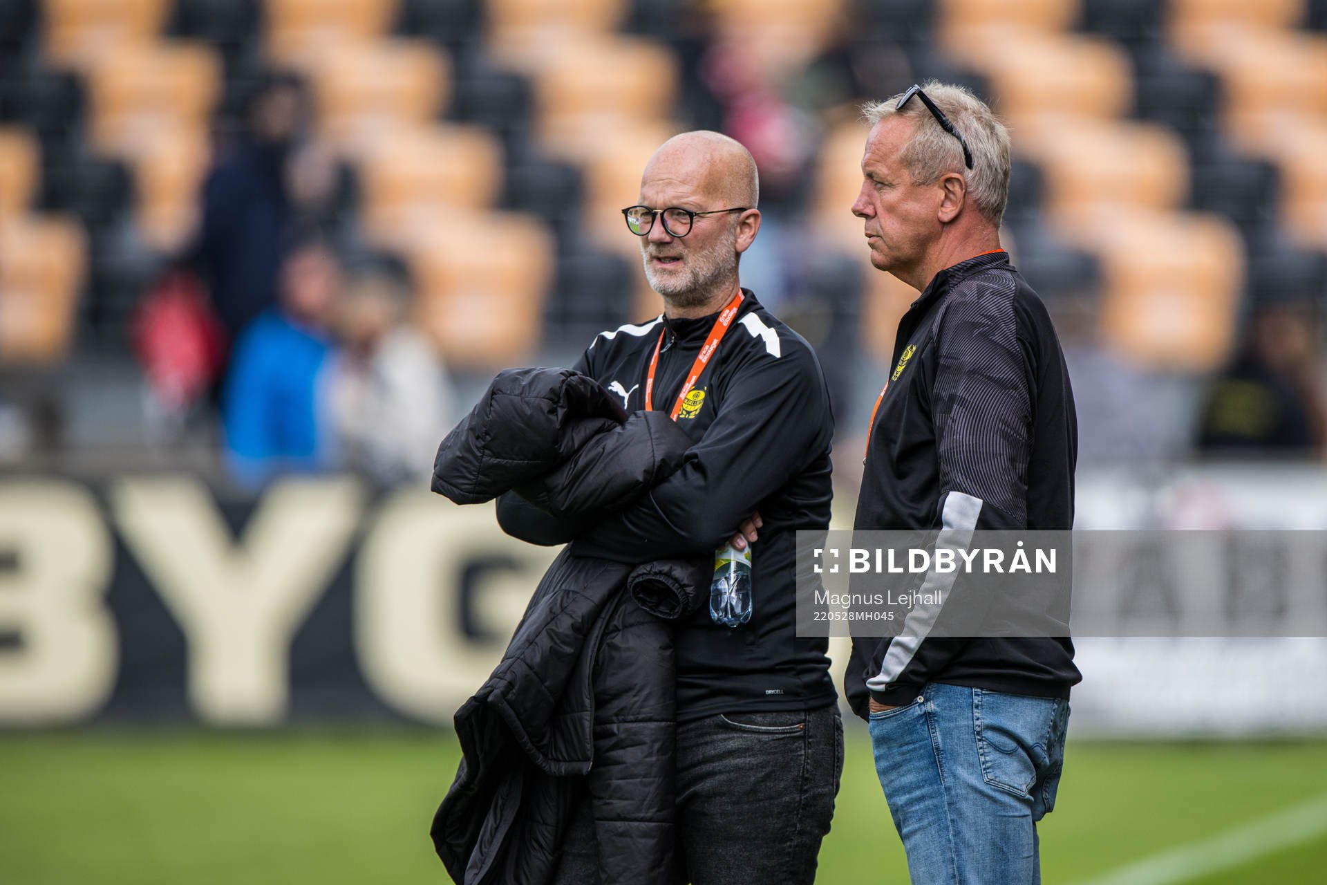Mjällbys ordförande Magnus Emeus och sportchef Hasse
