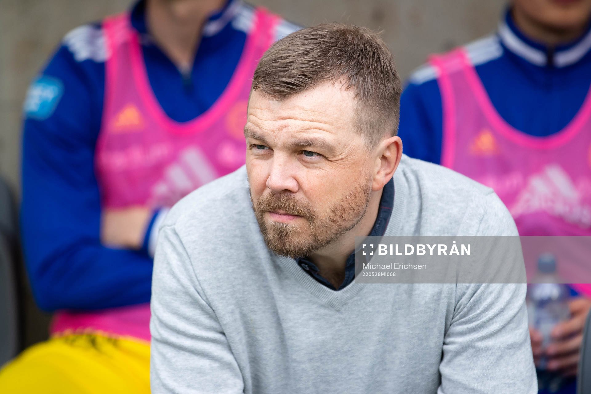 Sundsvalls tränare Henrik Åhnstrand innan fotbollsmatchen