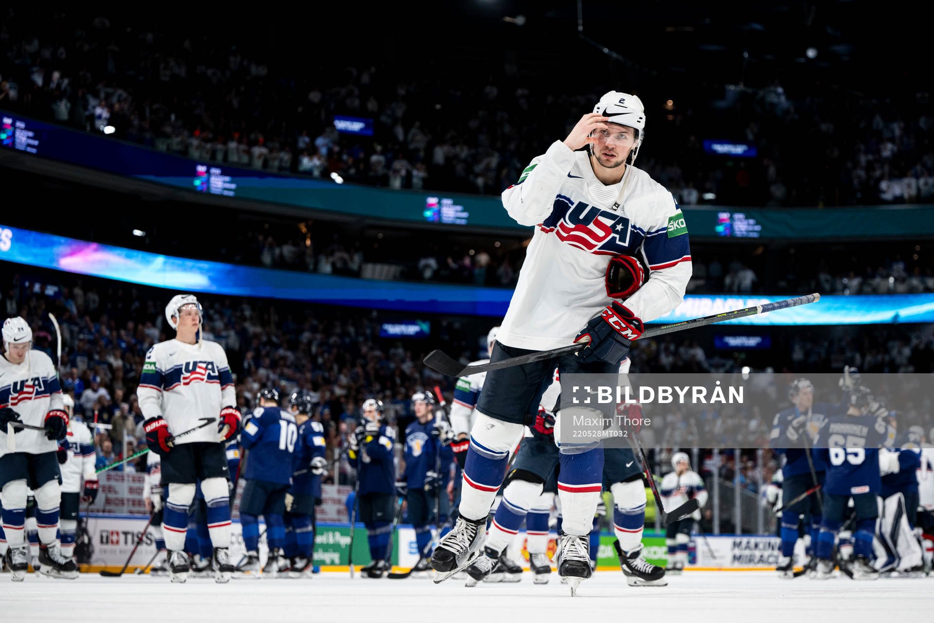 Andrew Peeke of USA looks dejected