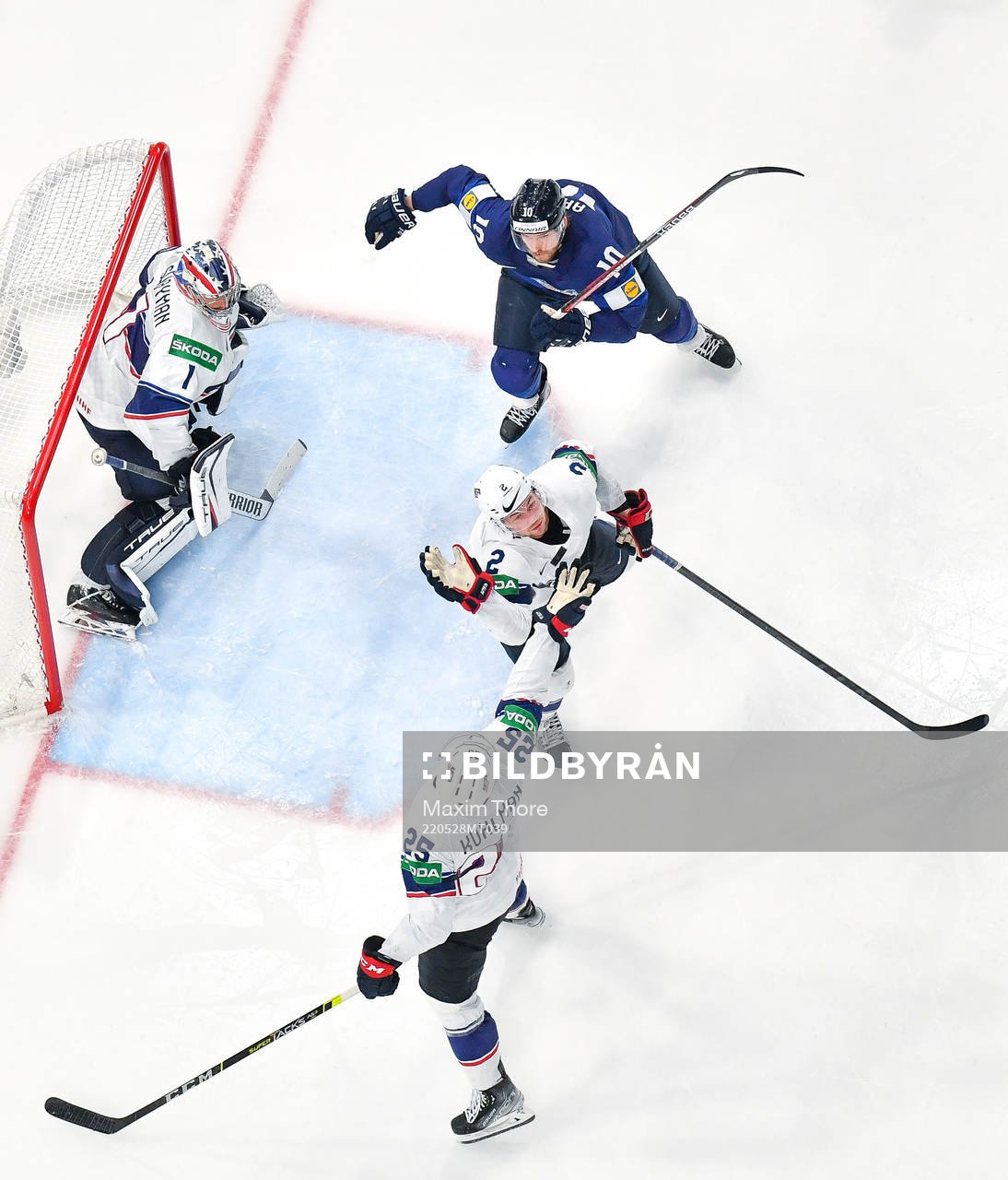 Karson Kaulman , Andrew Peeke and goaltender Jeremy Swayman