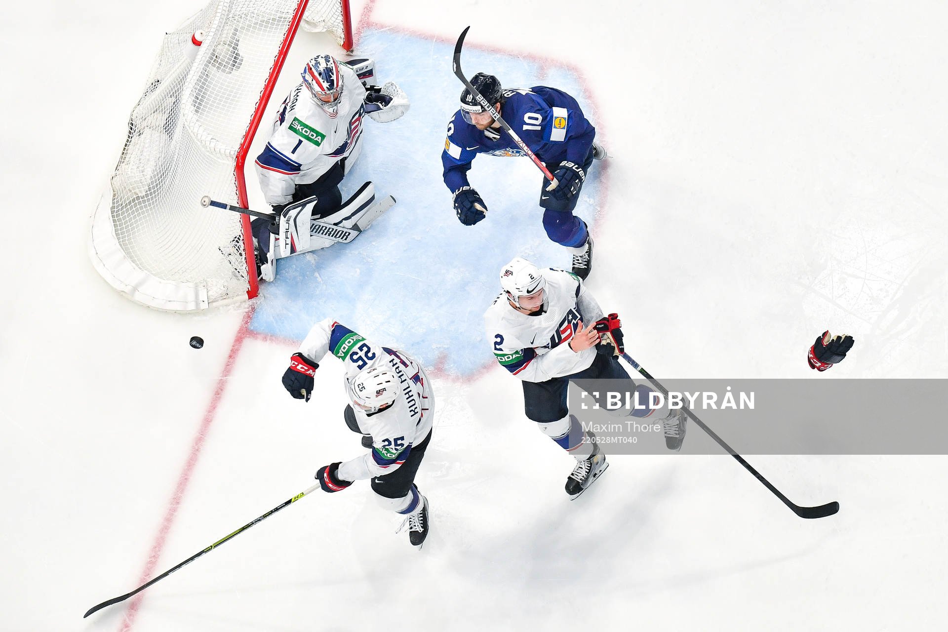 Karson Kaulman , Andrew Peeke and goaltender Jeremy Swayman