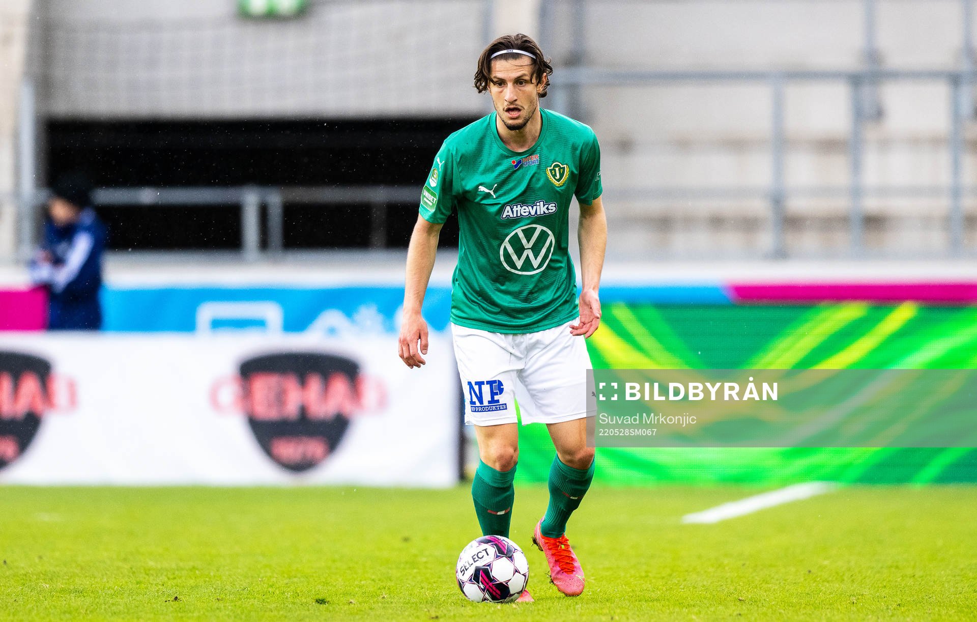 Jönköpings Adnan Maric under fotbollsmatchen i Superettan mellan Öster och Jönköpings Södra den 28 maj 2022 i Växjö. 