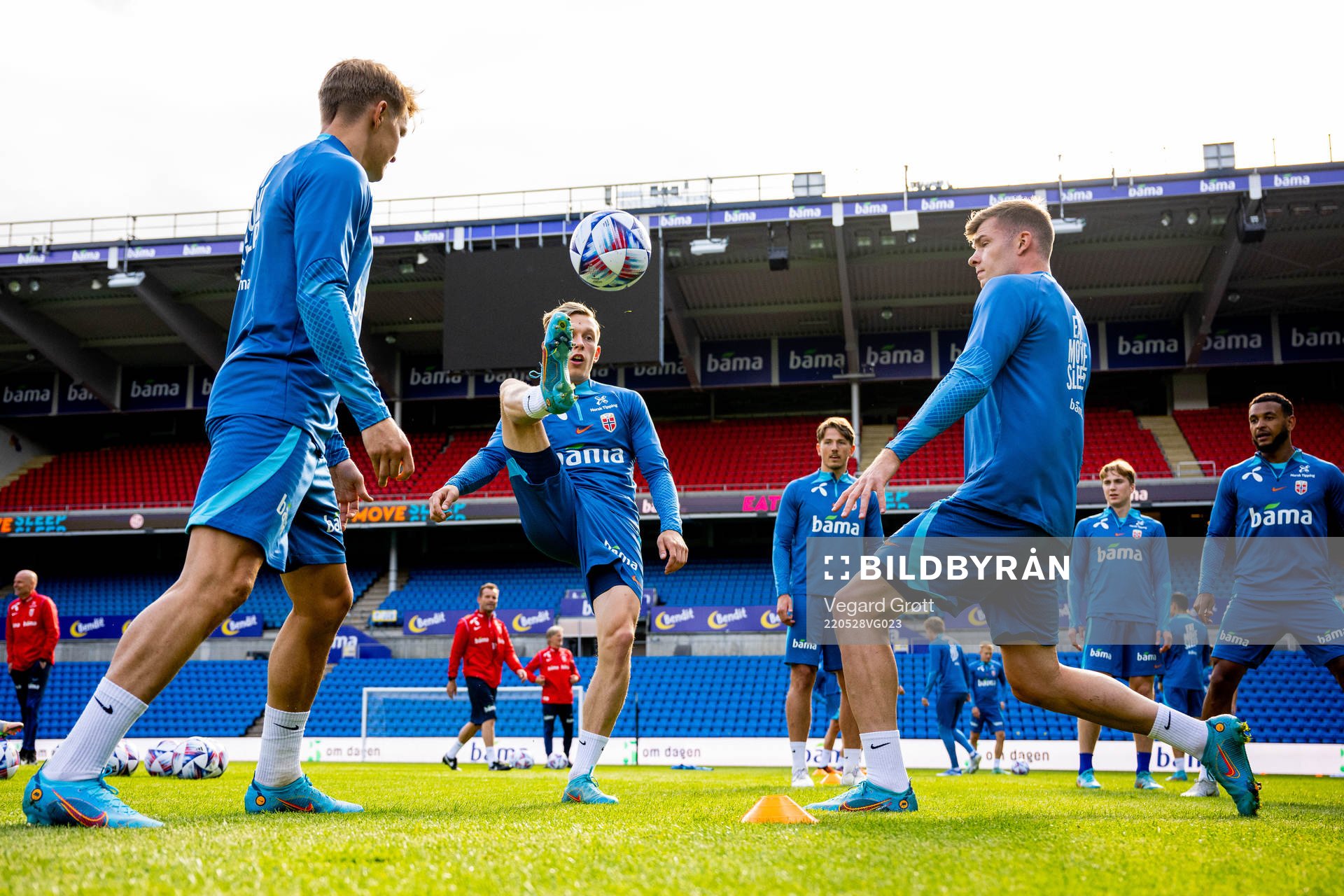 Marcus Holmgren Pedersen and Alexander Sørloth of the