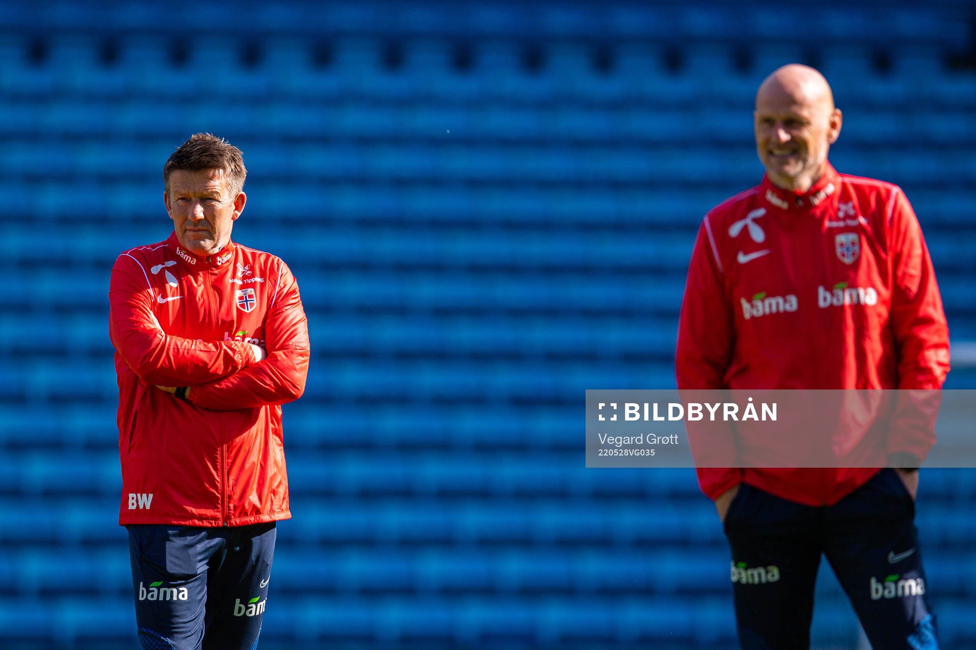 Bård Wiggen and Ståle Solbakken, head coach of the