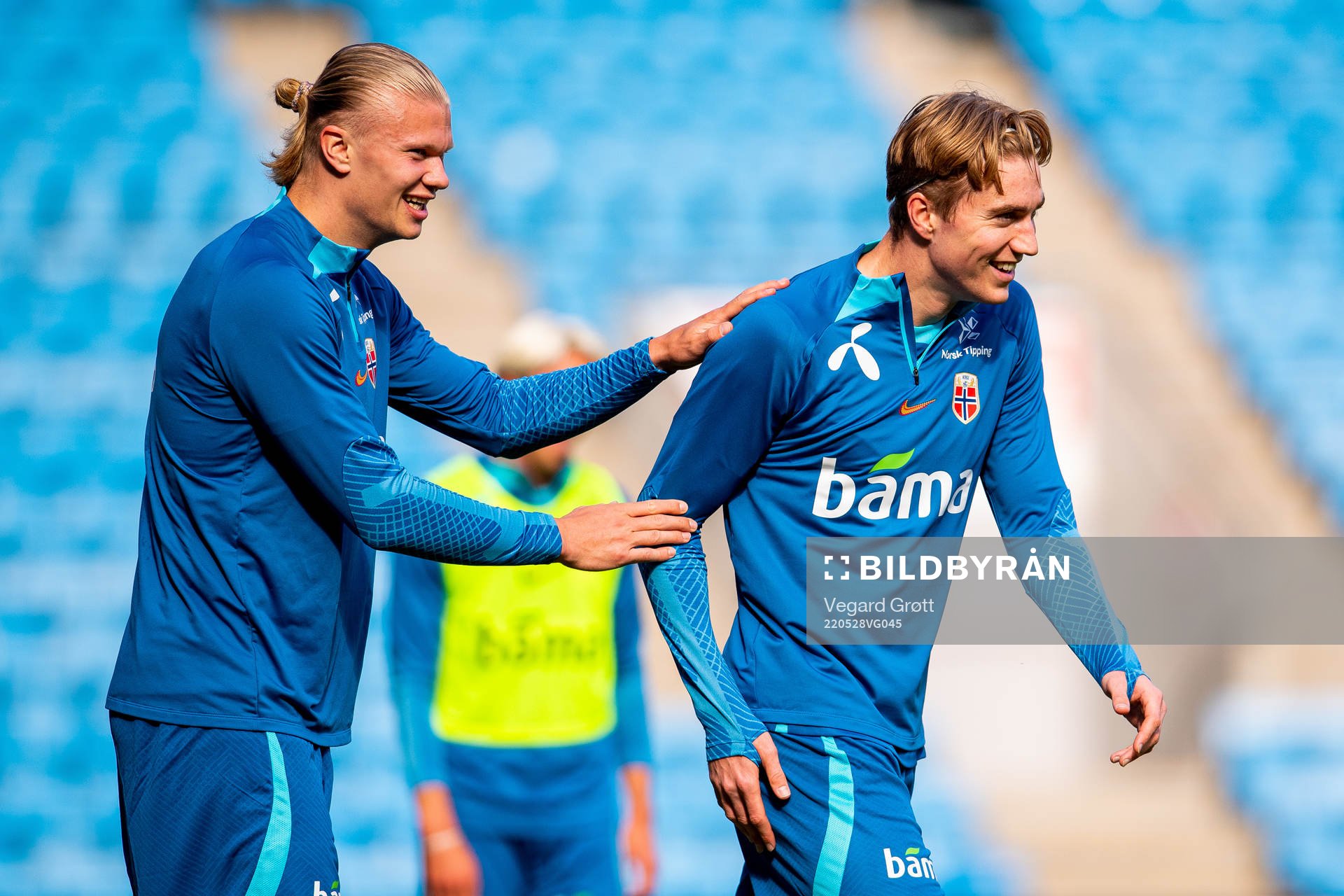 Erling Braut Haaland and Kristian Thorstvedt of the