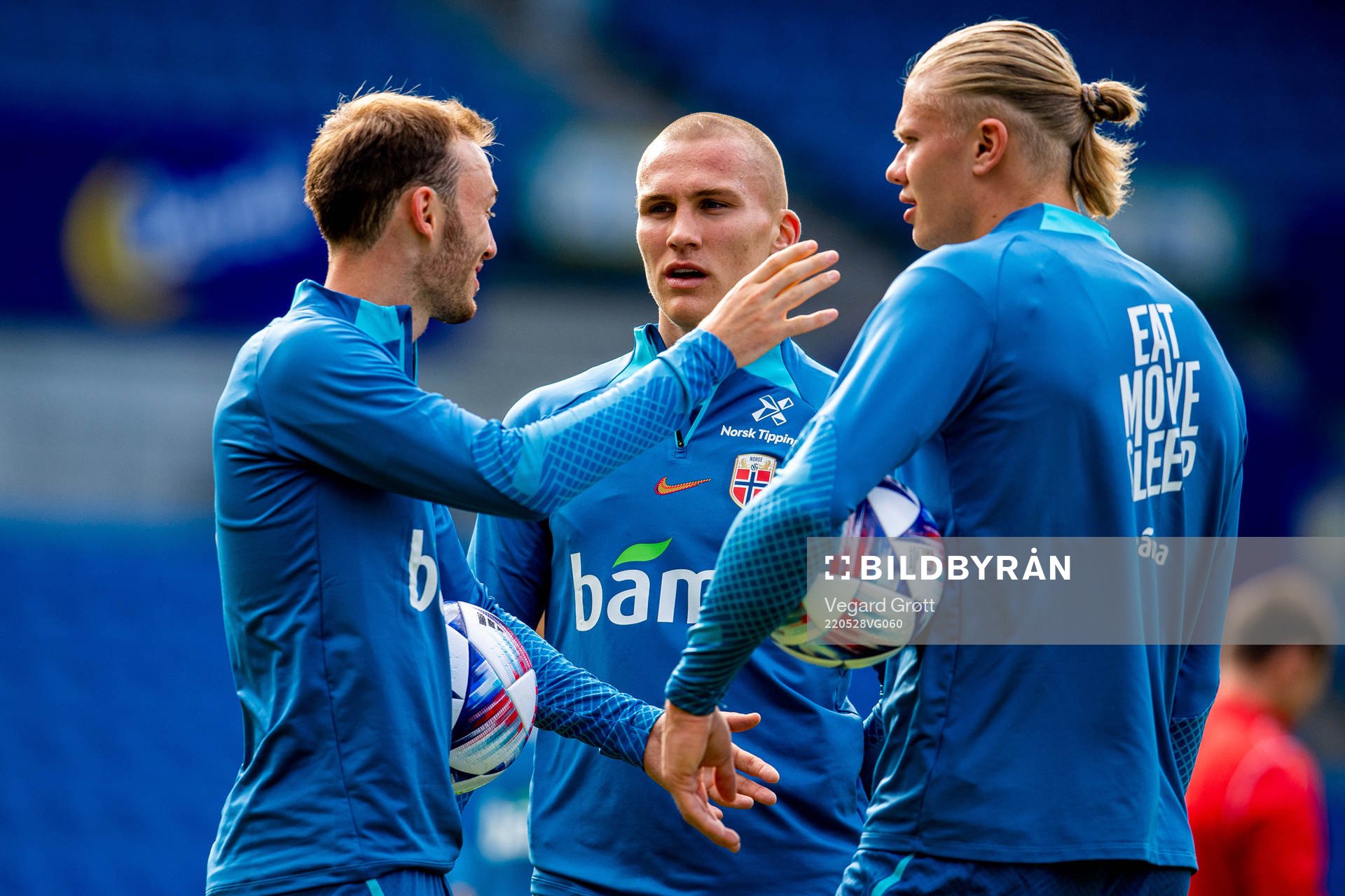 Fredrik Aursnes, Leo Østigård and Erling Braut Haaland of