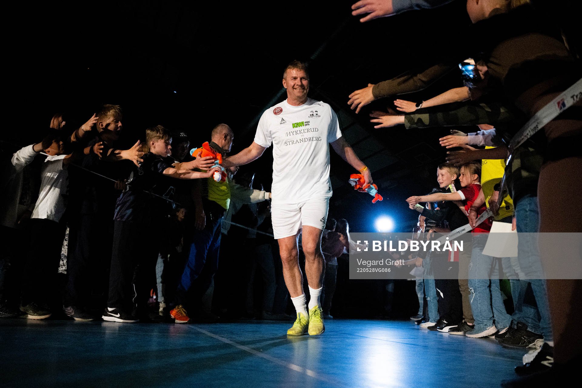 Jostein Flo during the Step by Step Charity celebrity match on May 28, 2022 in Drammen. 