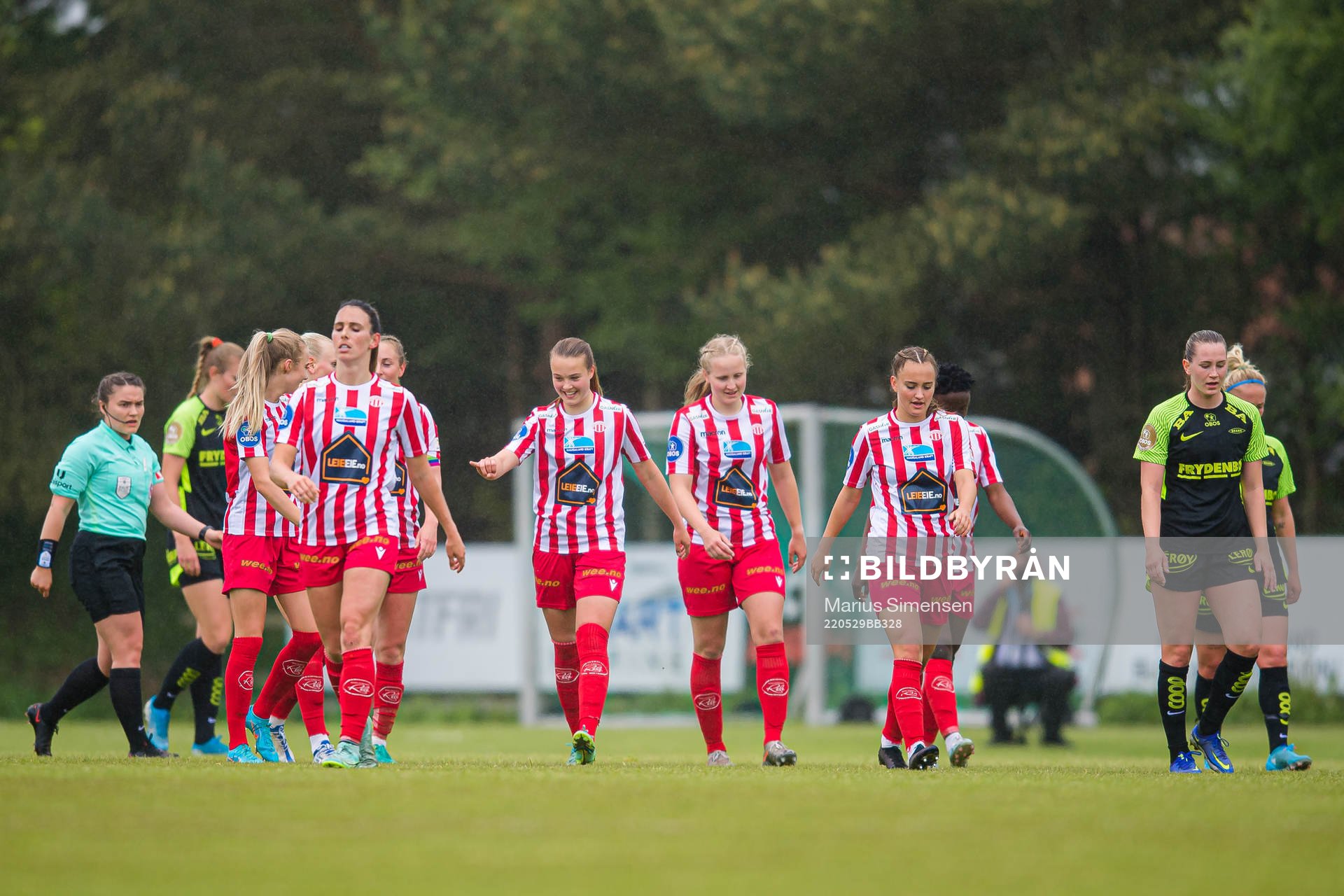 Cille Nilsen of Avaldnes celebrates