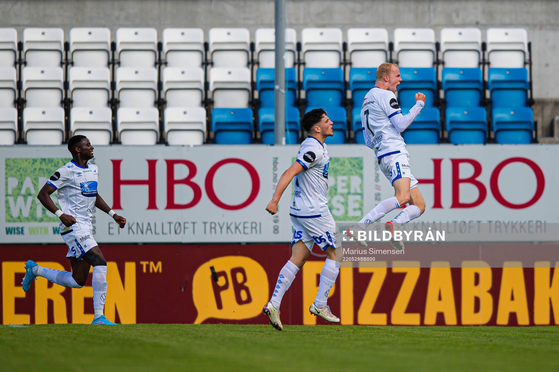 Peter Nysted Therkildsen of Haugesund celebrates