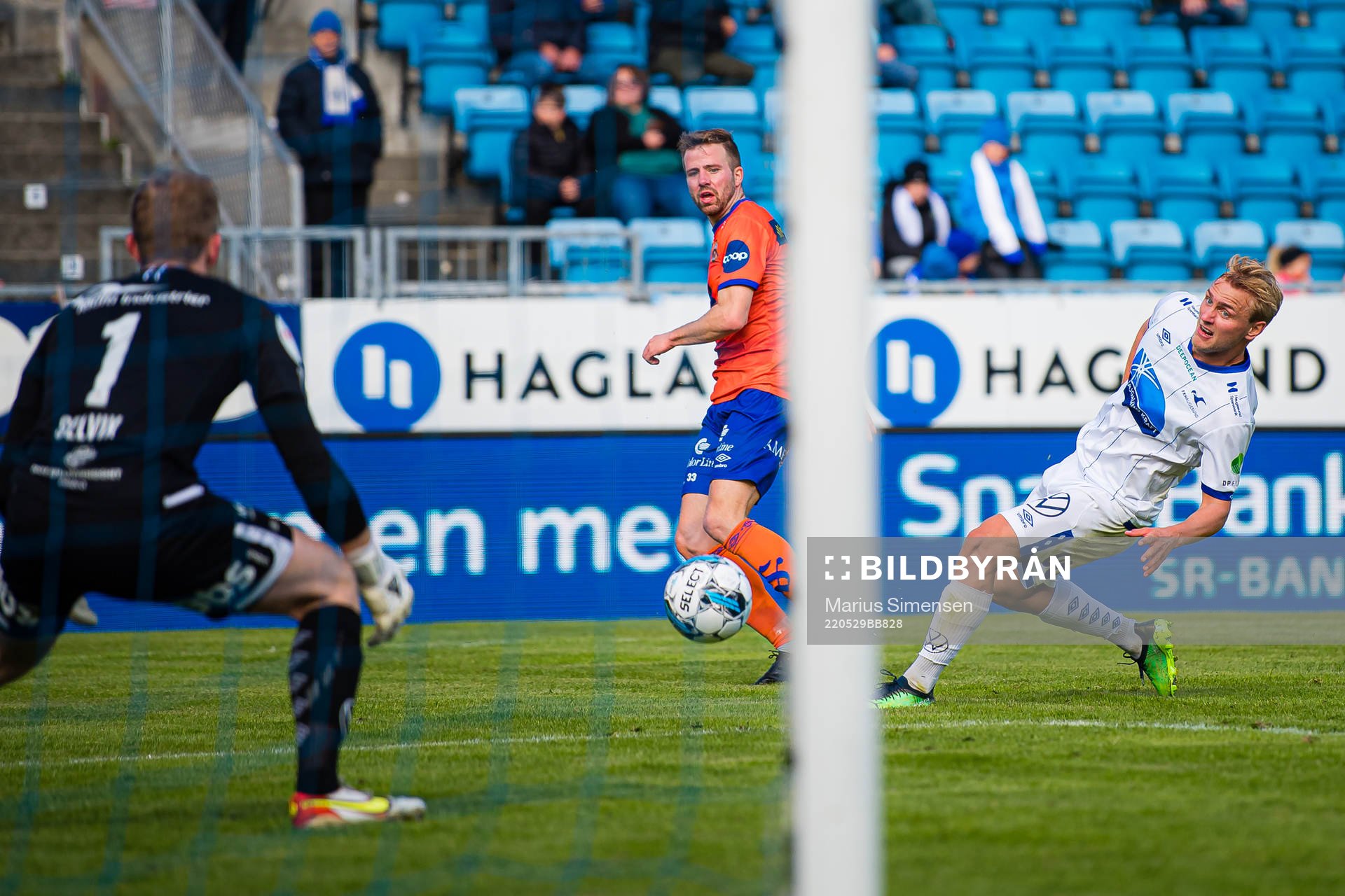Simen Rafn of Aalesund during the Eliteserien match between Haugesund and Aalesund on May 29, 2022 in Haugesund.