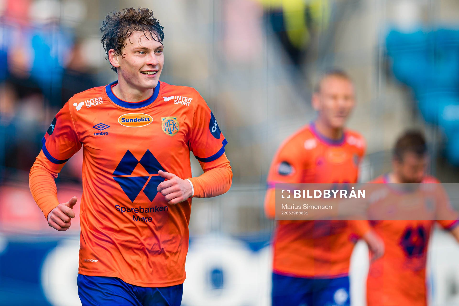 Isak Dybvik Määttä of Aalesund celebrates