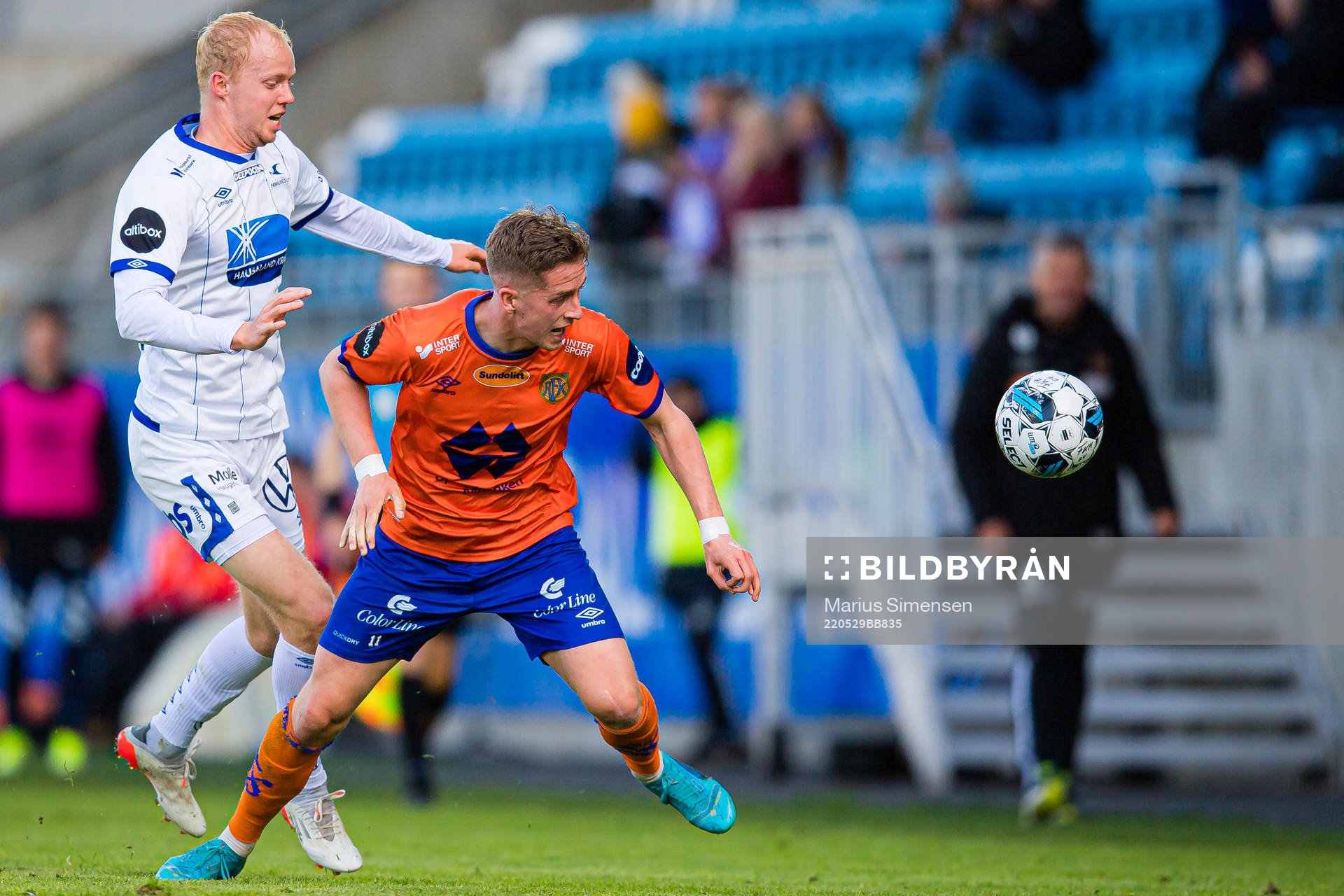 Peter Nysted Therkildsen of Haugesund and Simen Bolkan