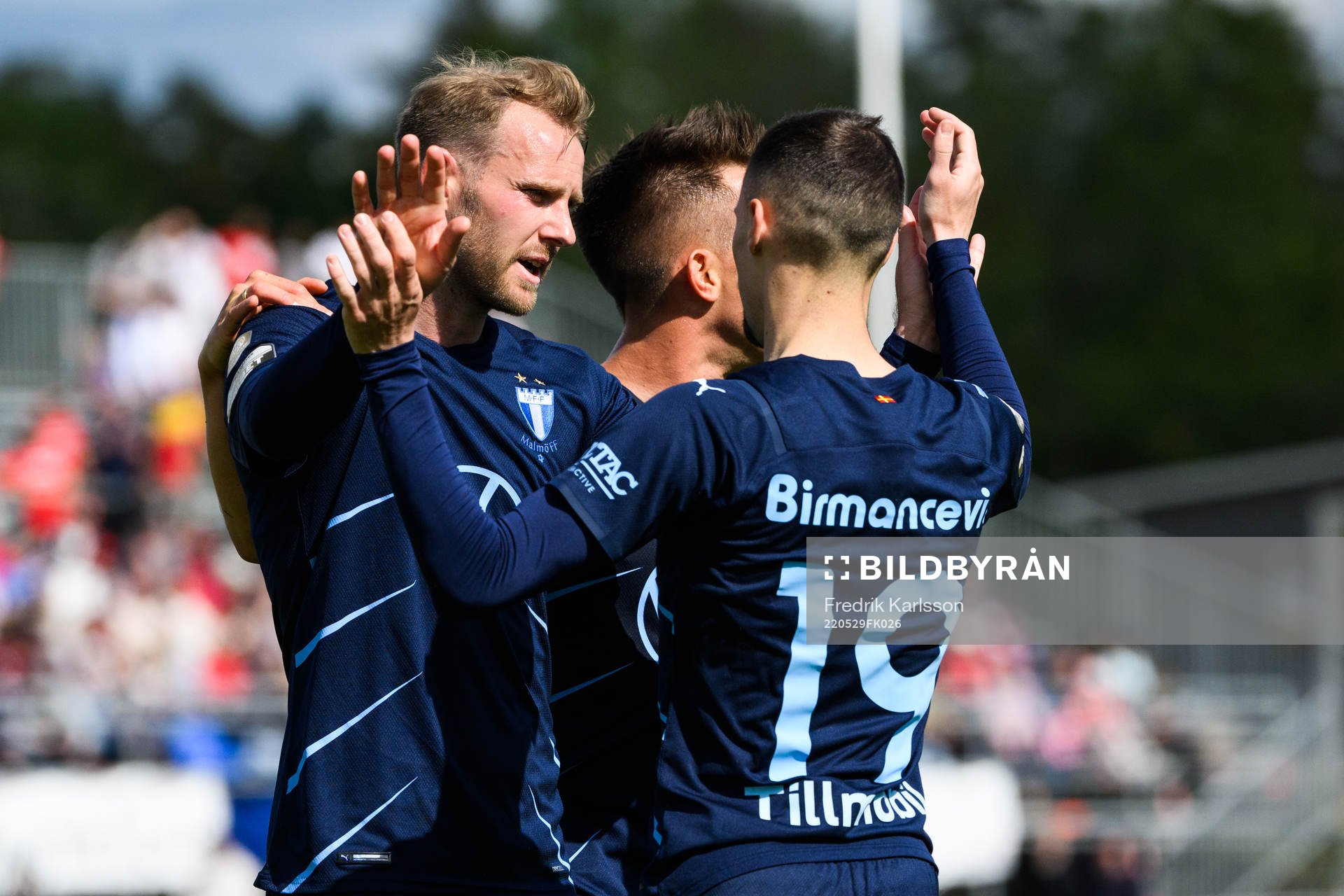 Malmö FFs Ola Toivonen och Veljko Birmancevic jublar