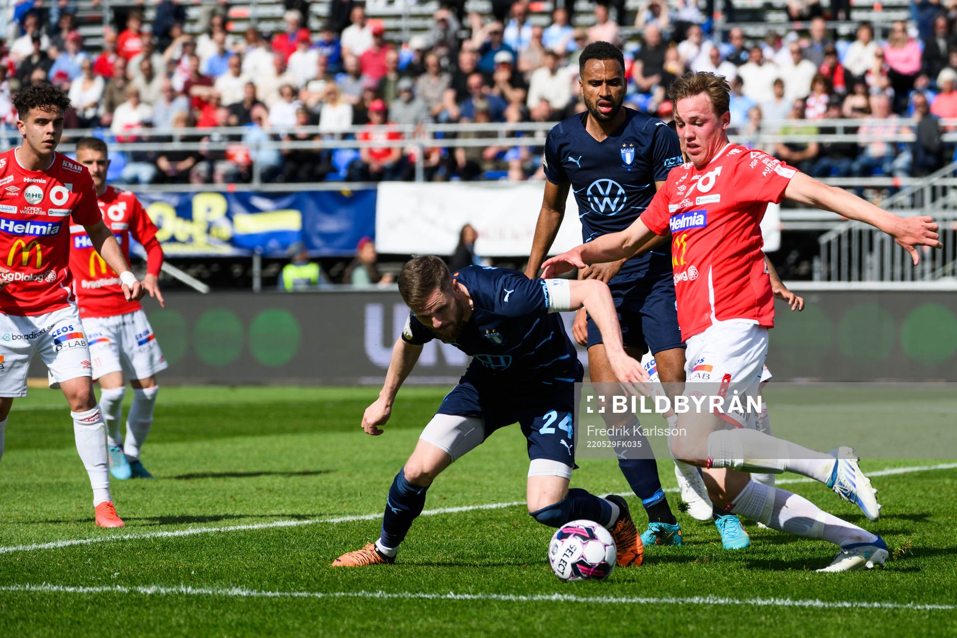 Malmö FFs Lasse Nielsen och Degerfors Adam Carlén