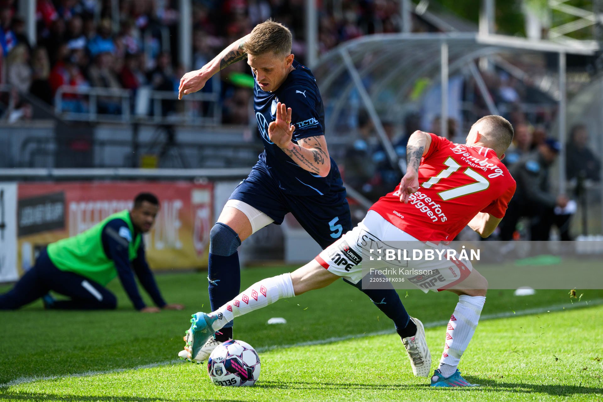 Malmö FFs Sören Rieks och Degerfors Anton Kralj