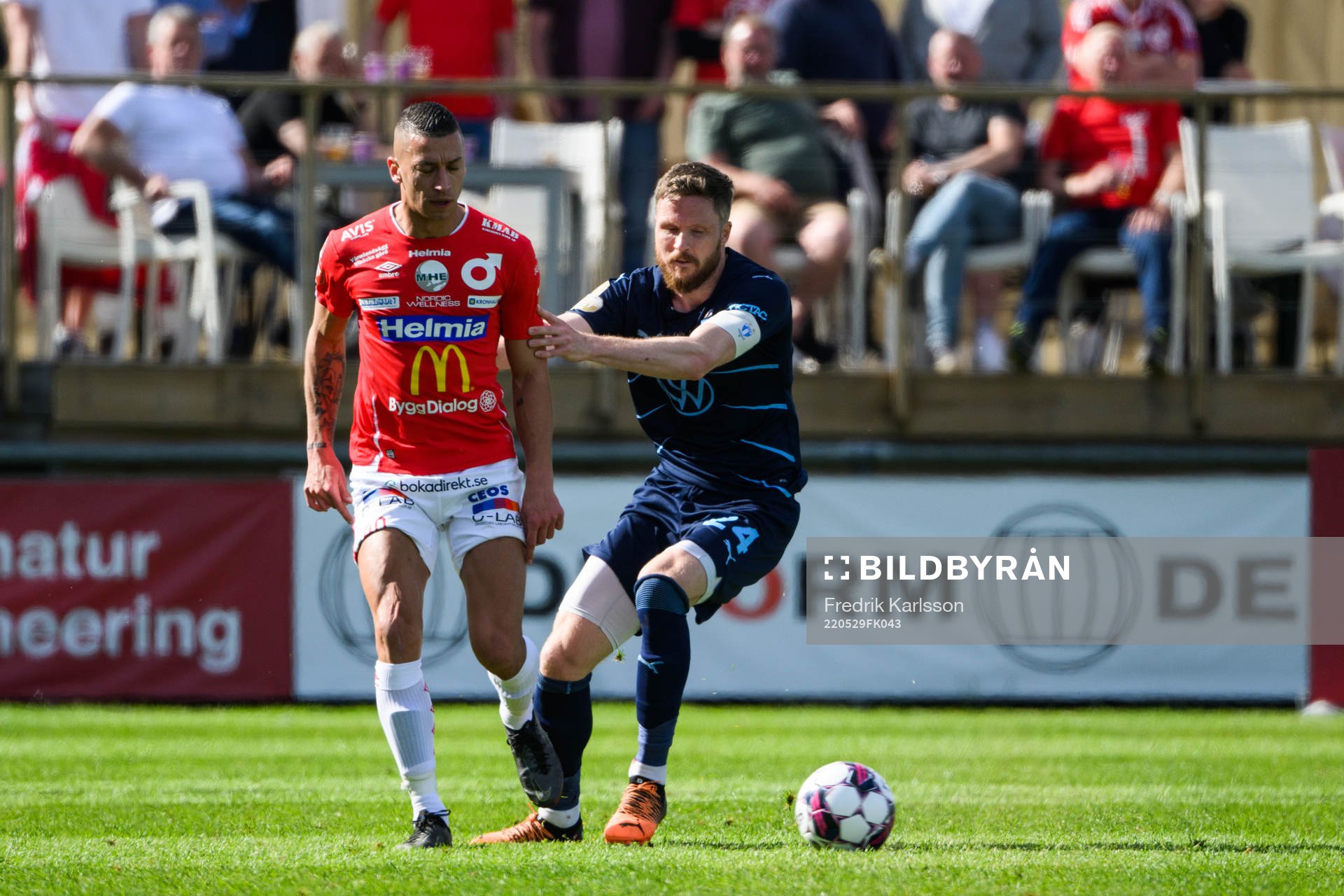 Degerfors Nikola Djurdjic och Malmö FFs Lasse Nielsen