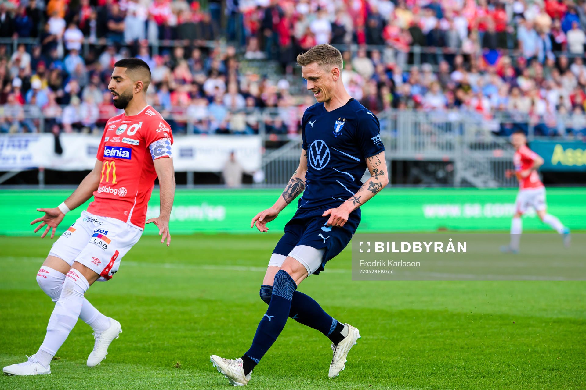Degerfors Sean Sabetkar och Malmö FFs Sören Rieks