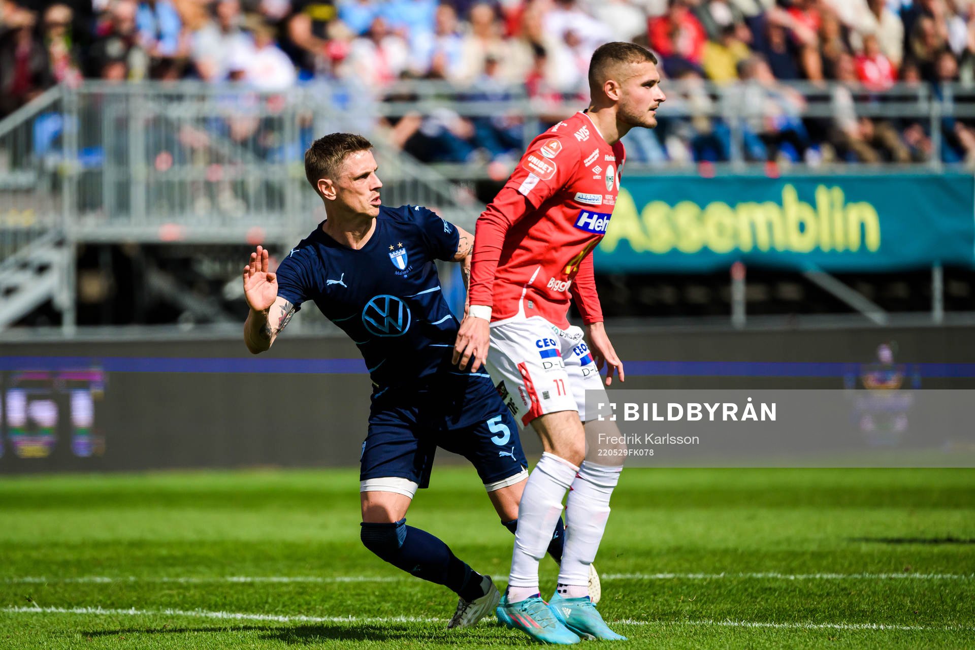 Malmö FFs Sören Rieks och Degerfors Christos Gravius