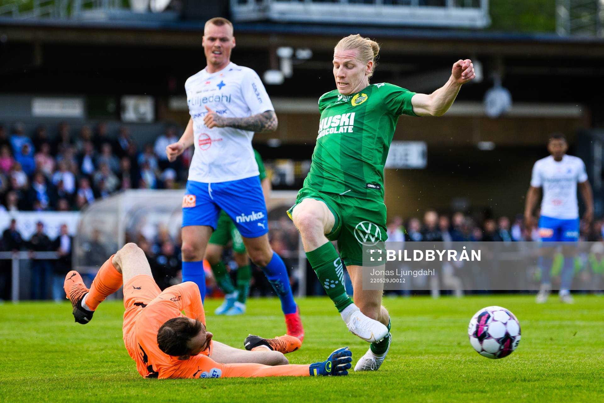 Värnamos målvakt Pilip Vaitsiakhovich och Hammarbys