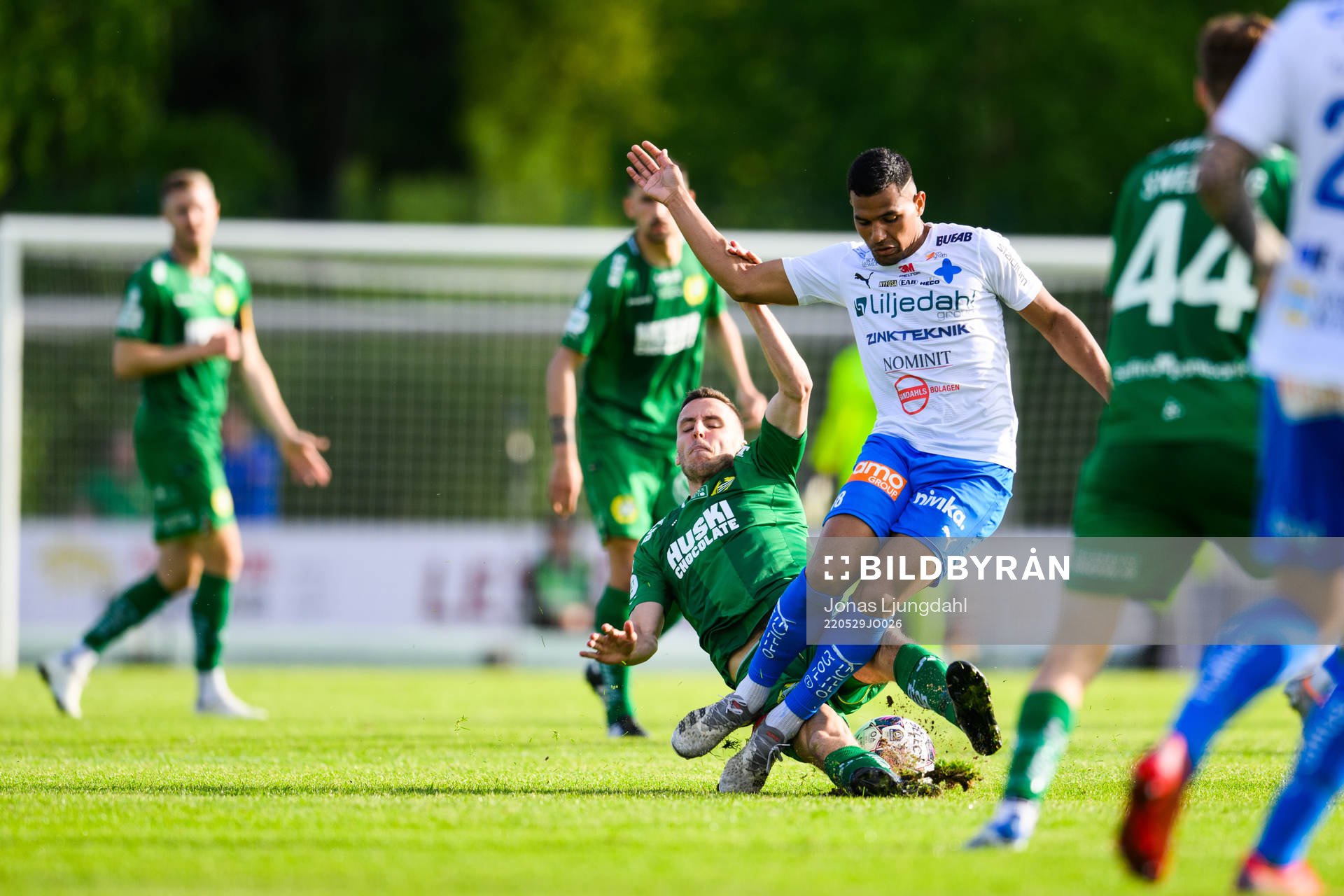 Hammarbys Jeppe Andrup Andersen och Värnamos Wenderson