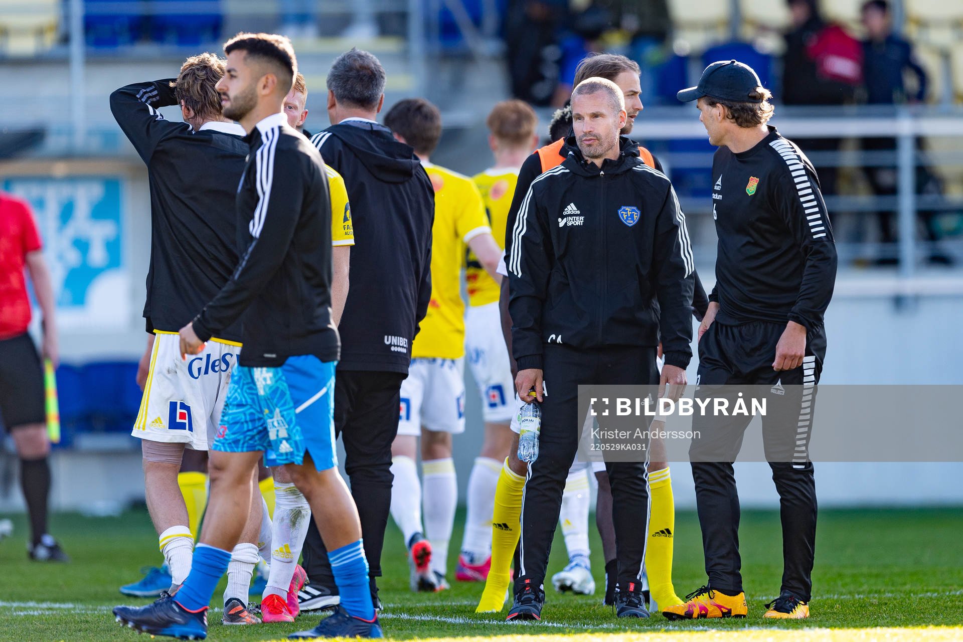 Falkenbergs tränare Christoffer Andersson efter fotbollsmatchen i Ettan södra mellan Falkenberg och GAIS den 29 maj 2022 i Falkenberg.