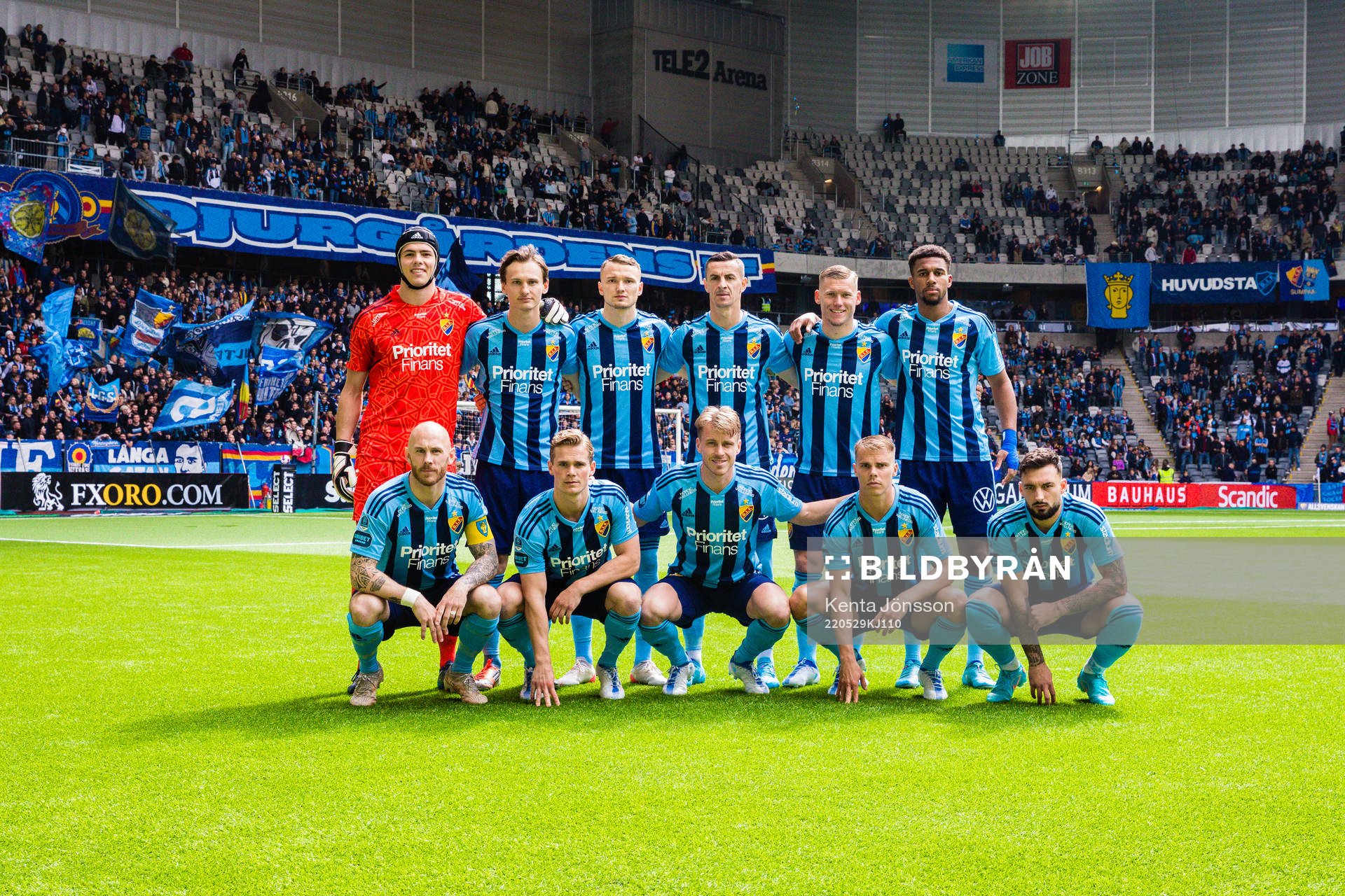 Djurgårdens startelva med målvakt Jacob Widell