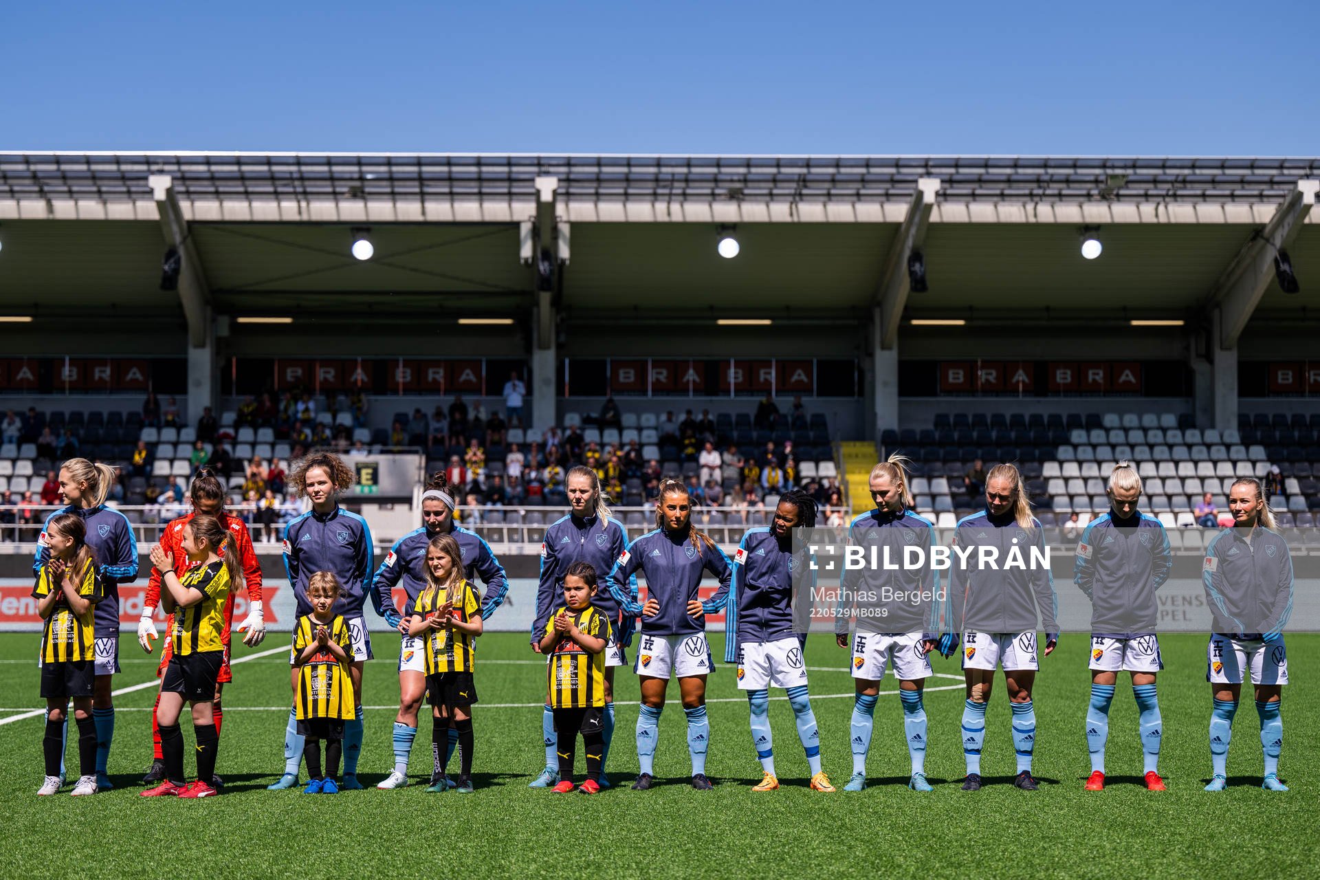 Djurgårdens spelare vid line up