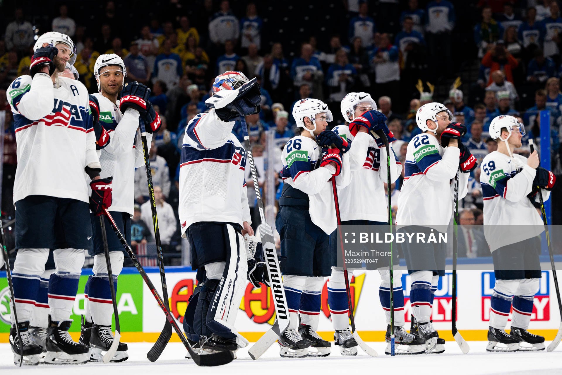 Players of USA look dejected
