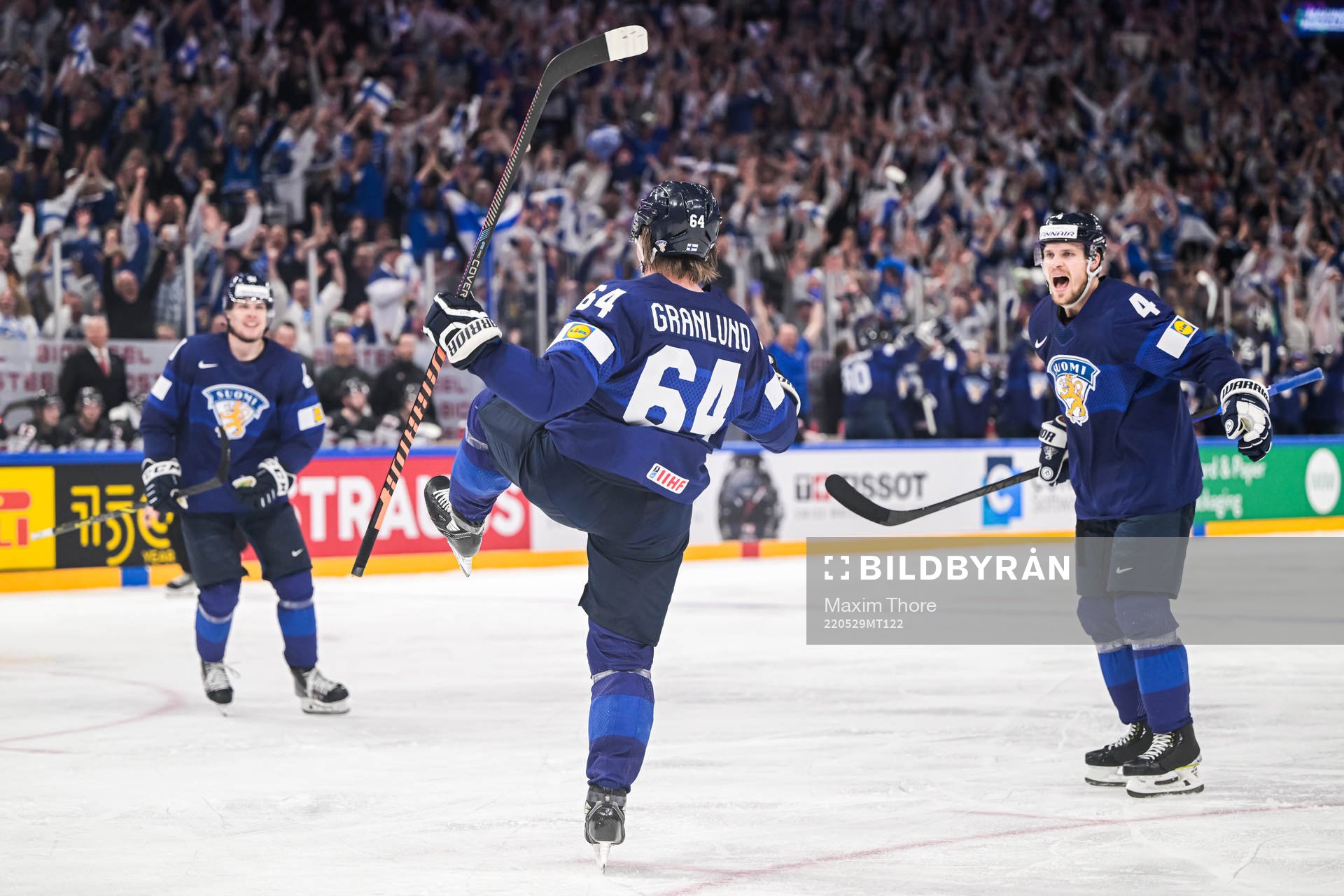 Mikael Granlund of Finland celebrates