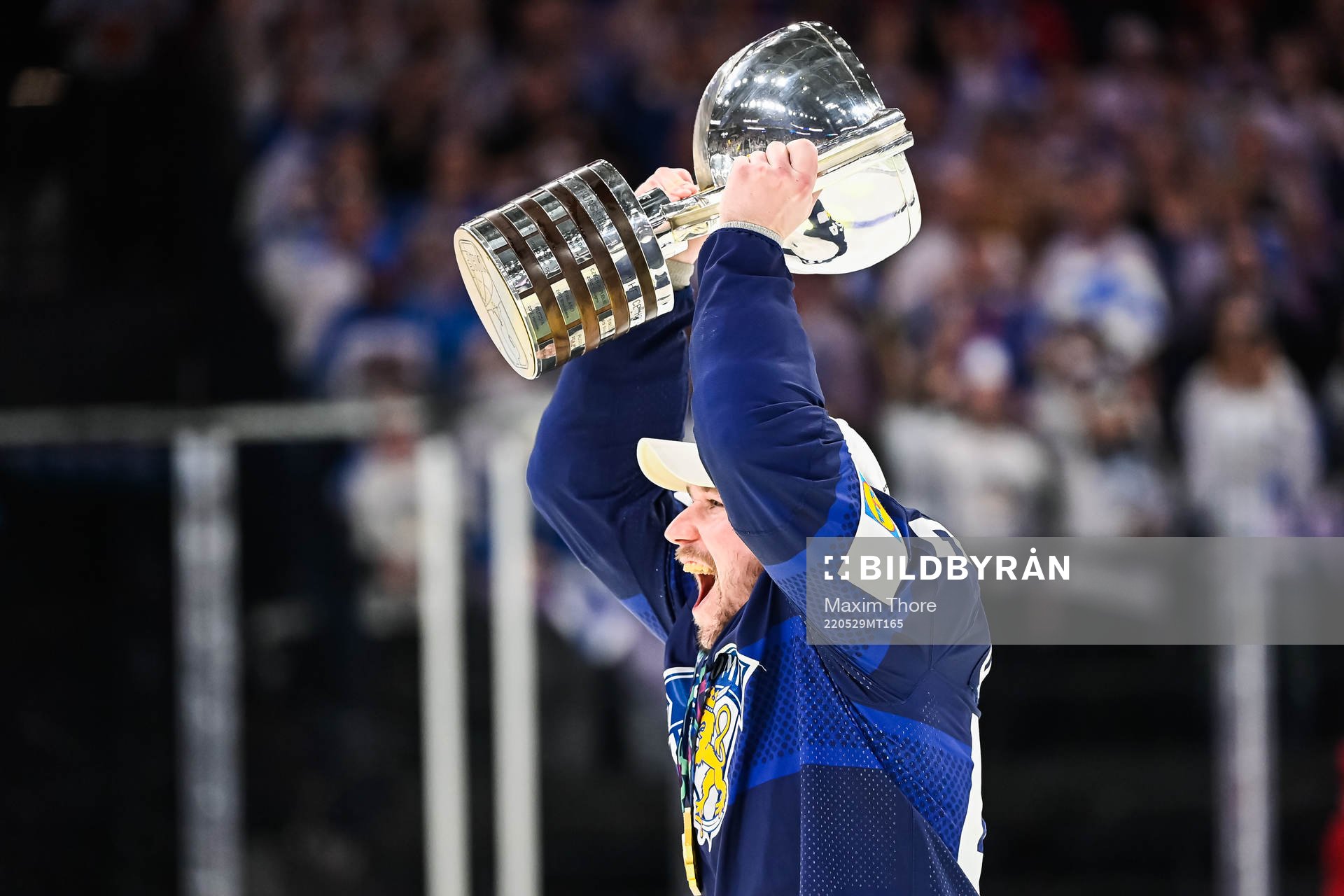 Sami Vatanen of Finland celebrates