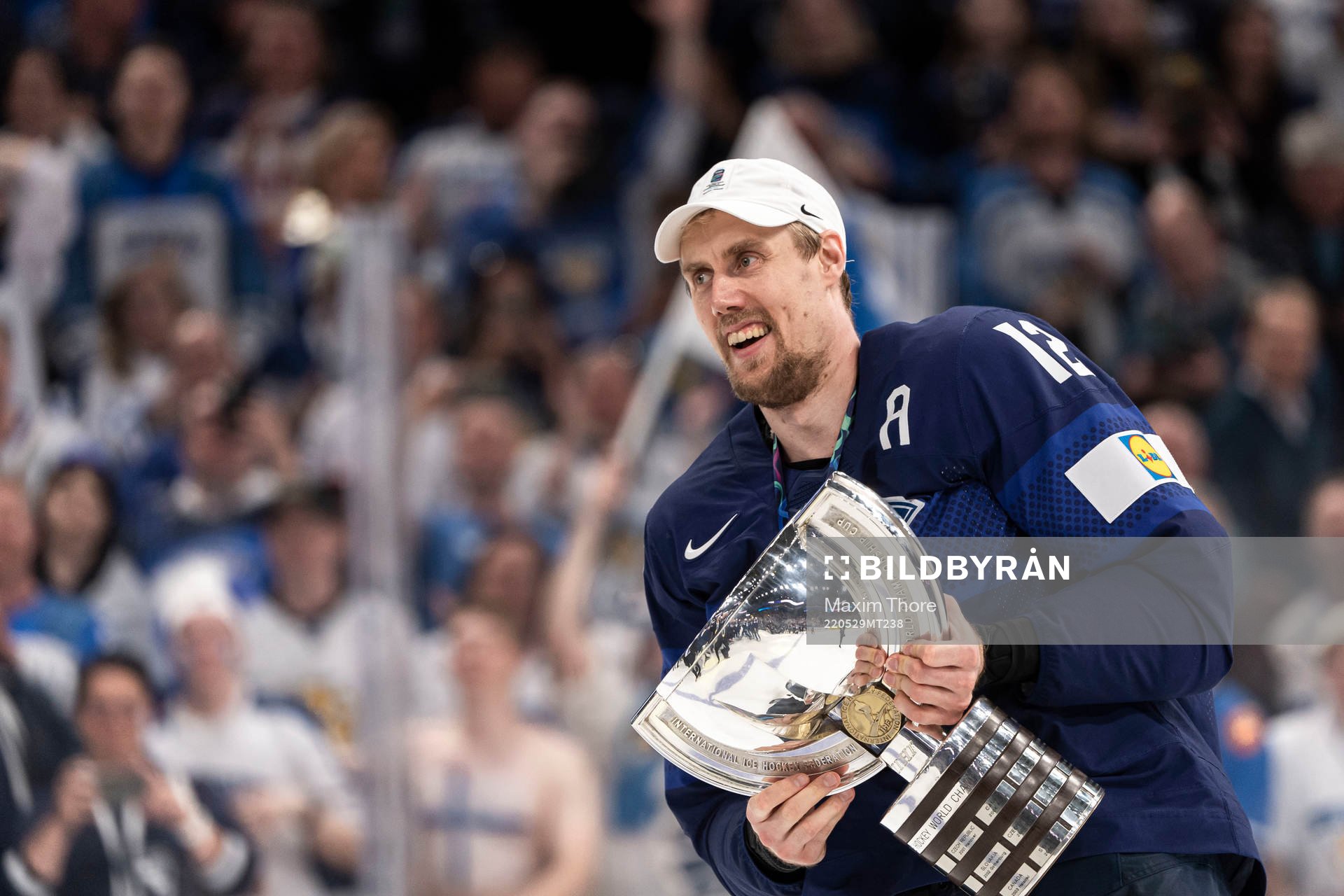Marko Antilla of Finland celebrats with the trophy
