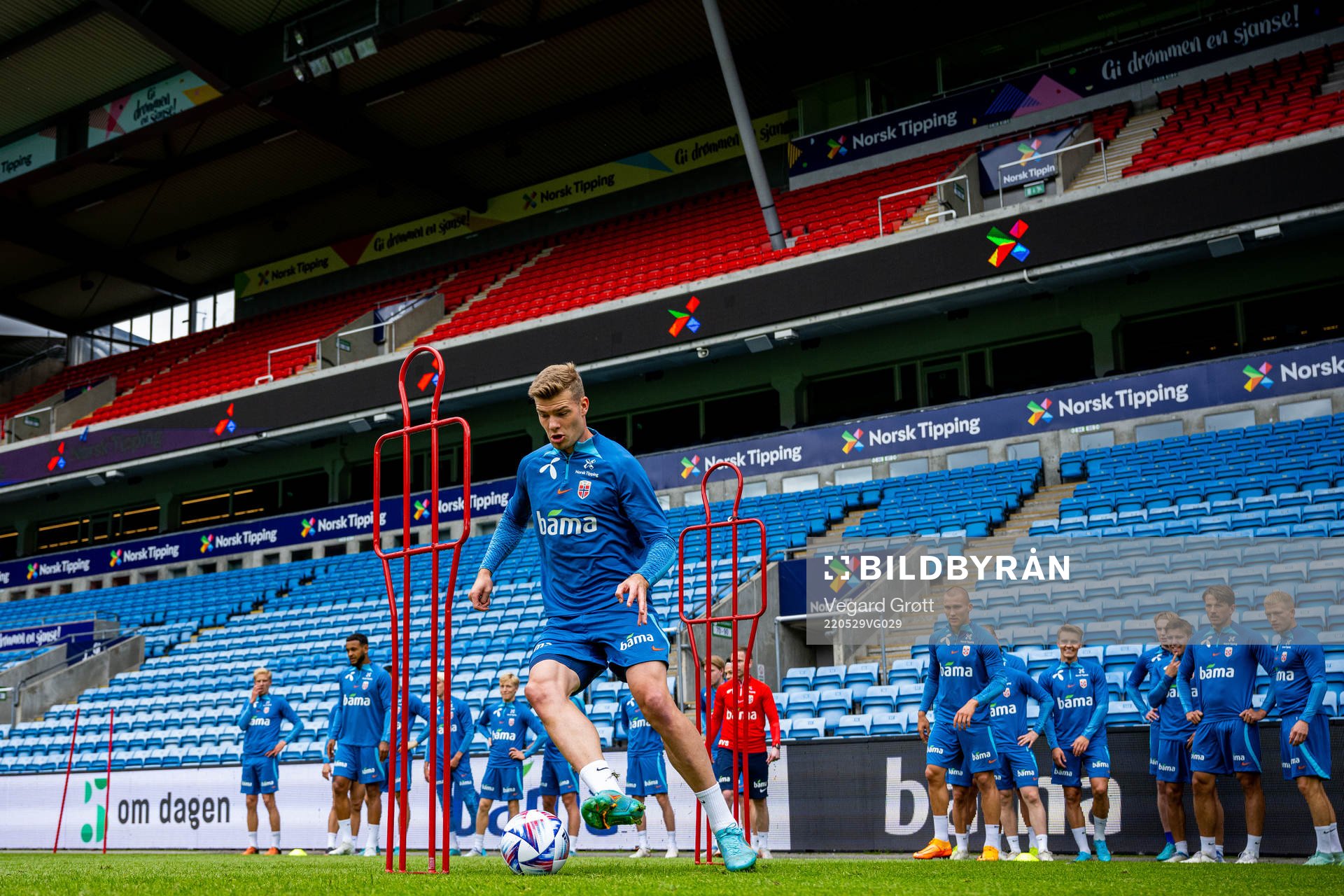 Alexander Sørloth of the Norwegian national football team
